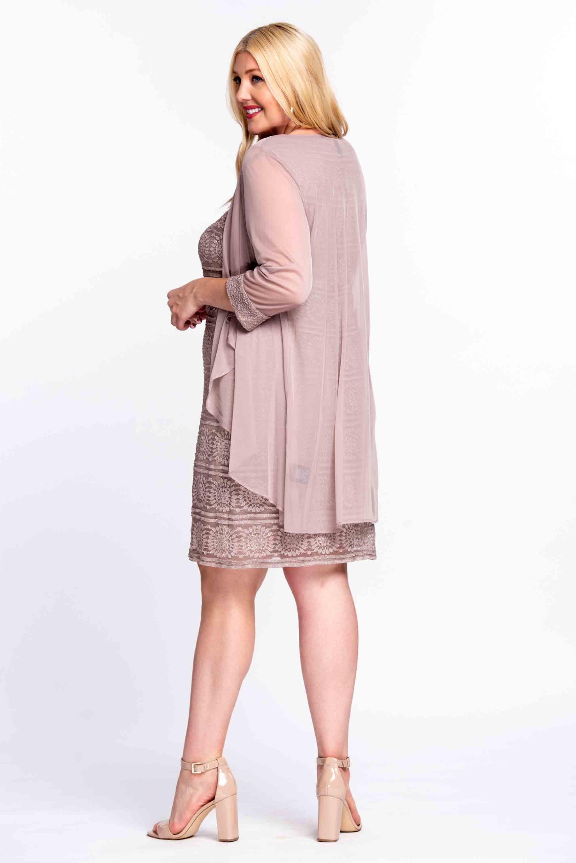 R&M Richards Short Plus Size Jacker Dress 5558W - The Dress Outlet