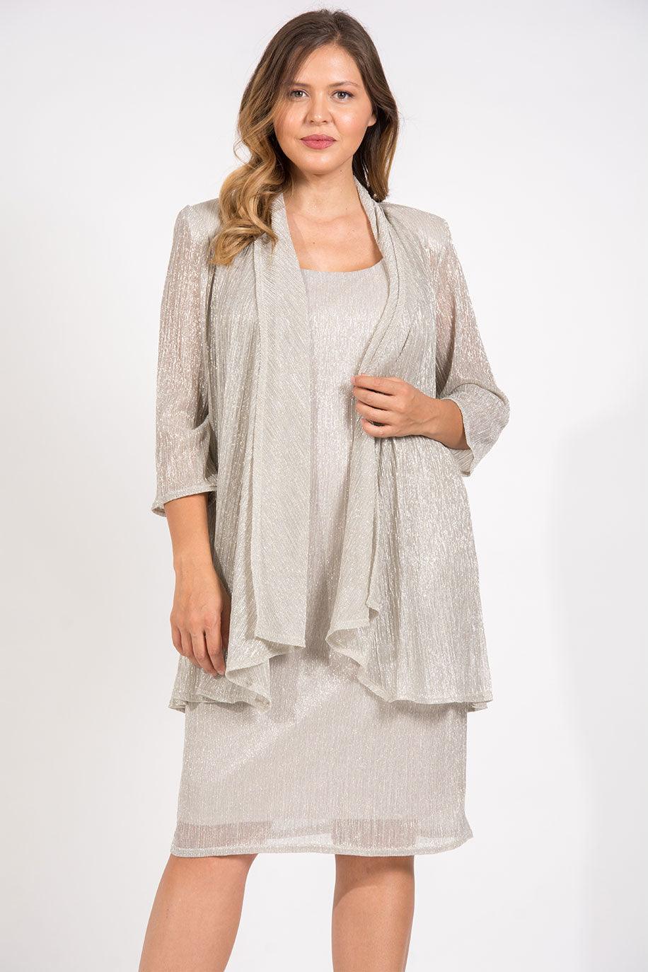 R&M Richards Short Plus Size Jacket Dress 5191W - The Dress Outlet