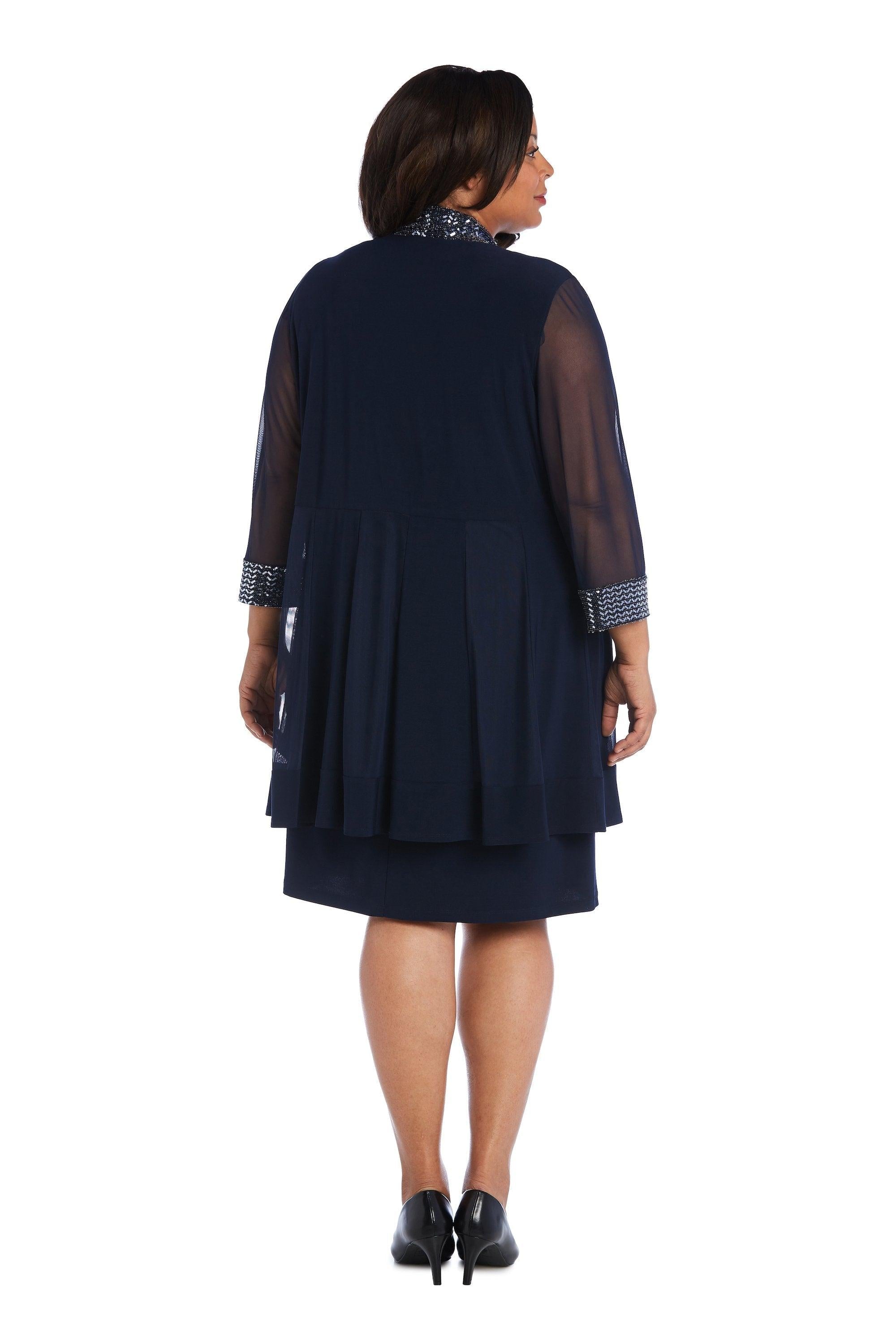 R&M Richards Short Plus Size Jacket Dress 5327W - The Dress Outlet