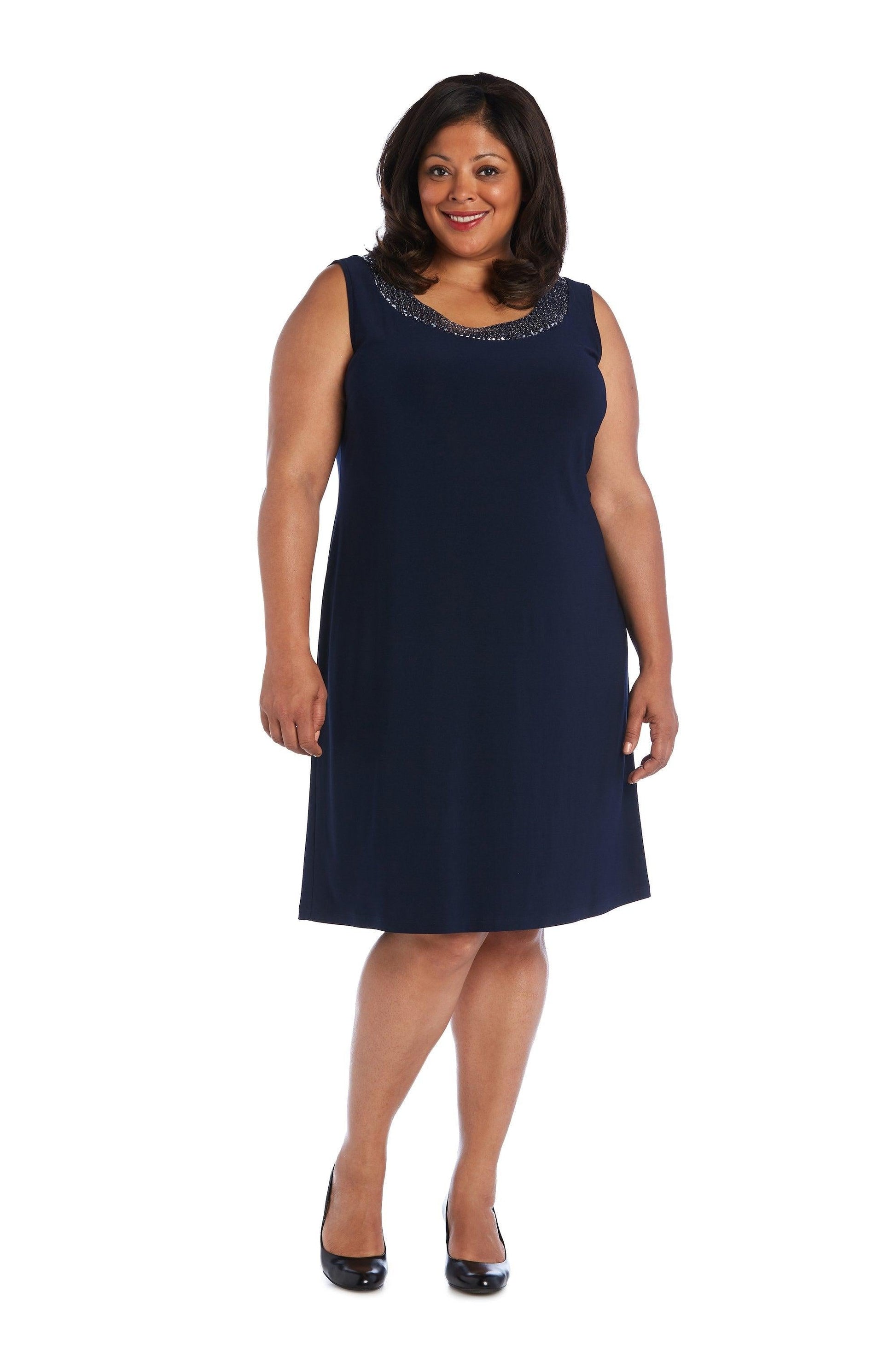 R&M Richards Short Plus Size Jacket Dress 5327W - The Dress Outlet
