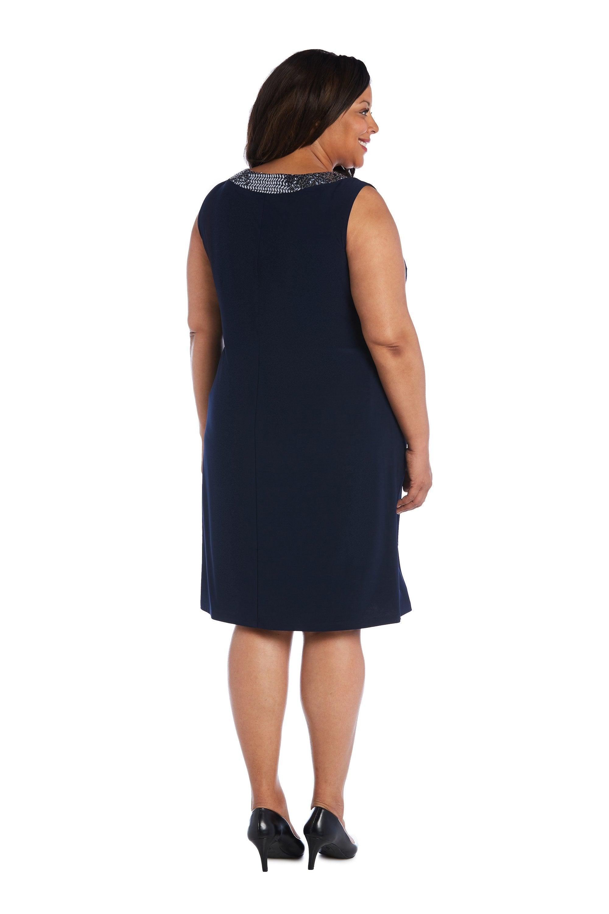 R&M Richards Short Plus Size Jacket Dress 5327W - The Dress Outlet