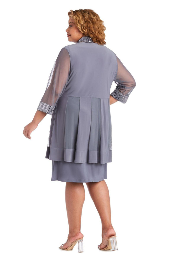 R&M Richards Short Plus Size Jacket Dress 5327W - The Dress Outlet