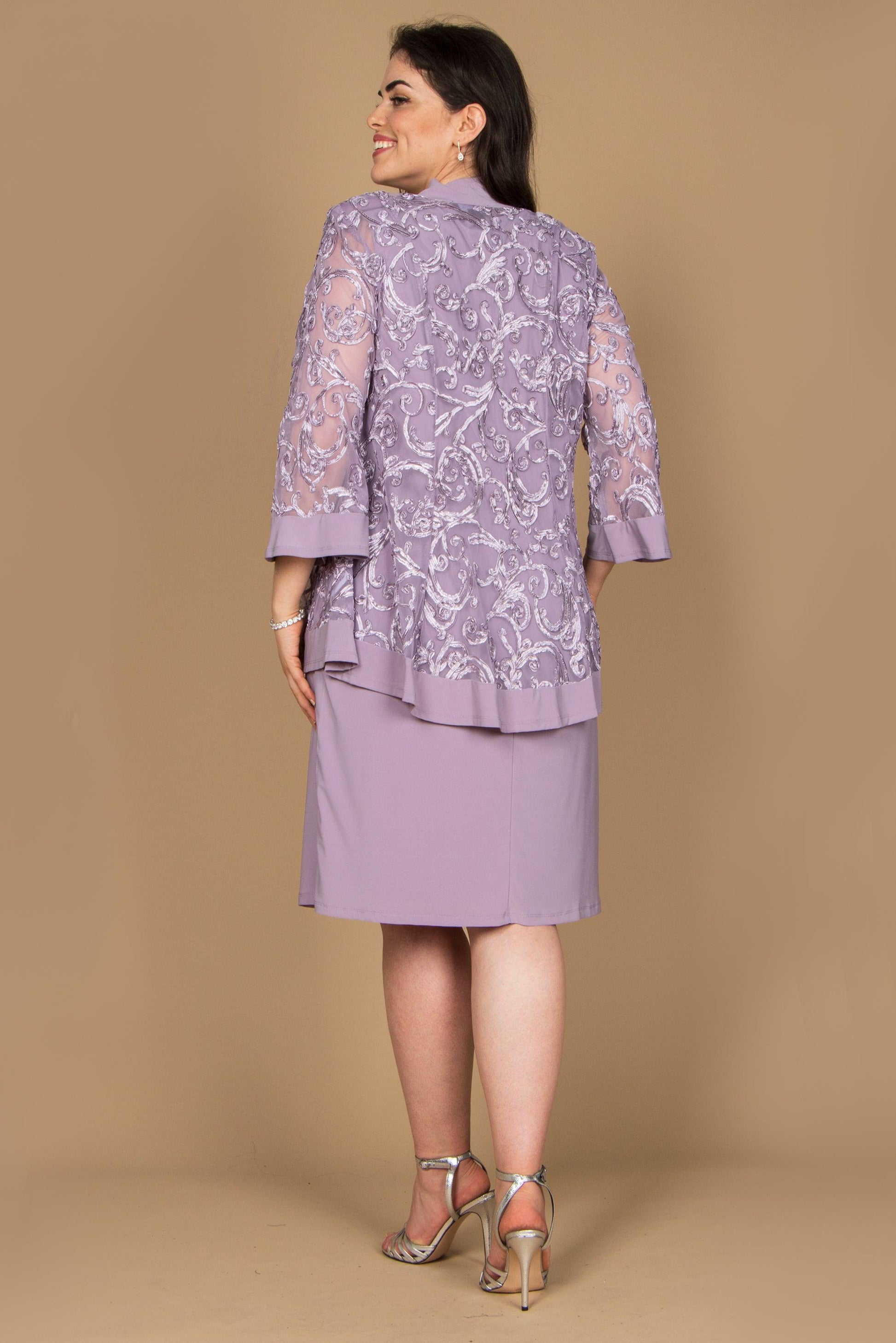 R&M Richards 7077W Short Plus Size Jacket Dress