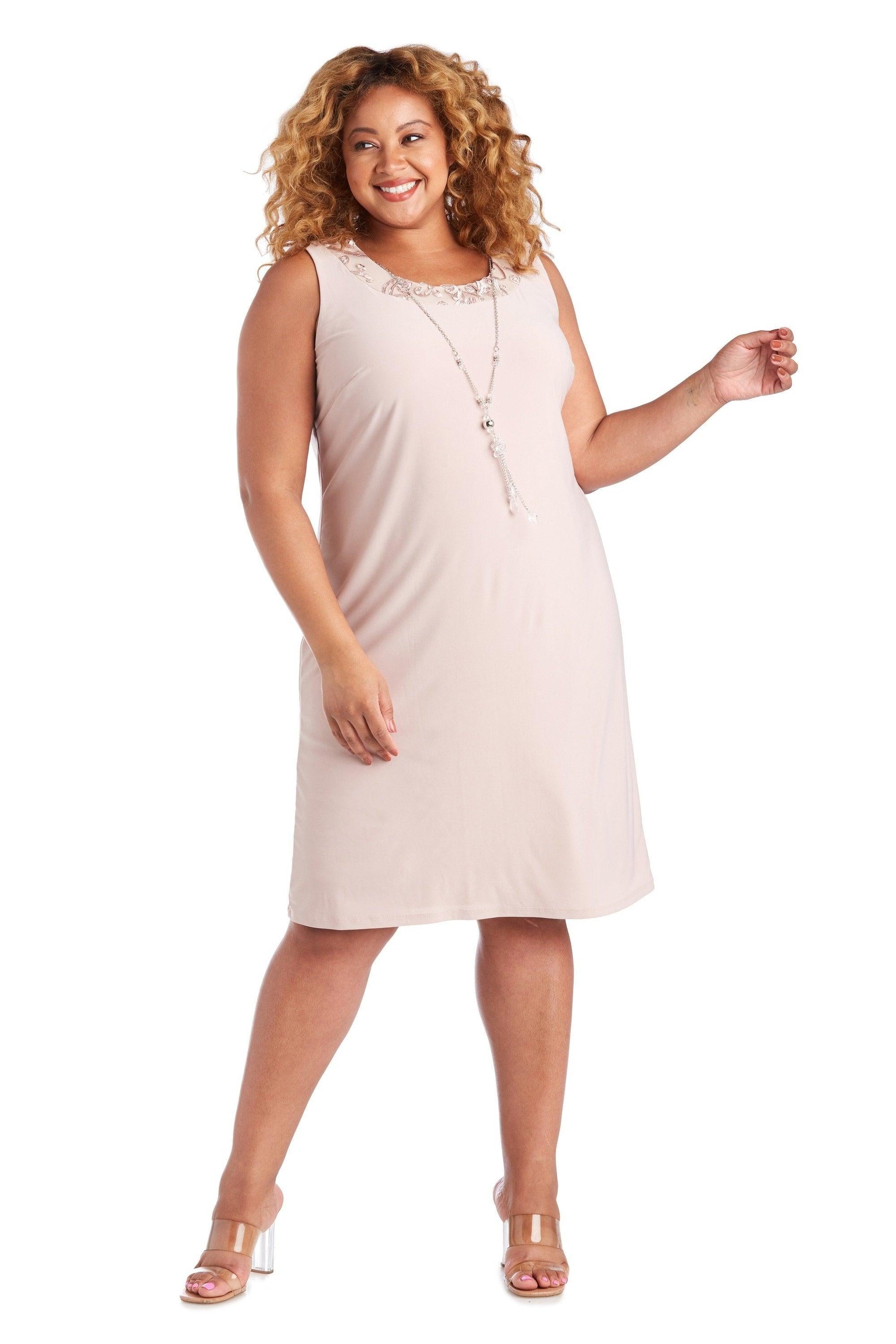 R&M Richards 7077W Short Plus Size Jacket Dress