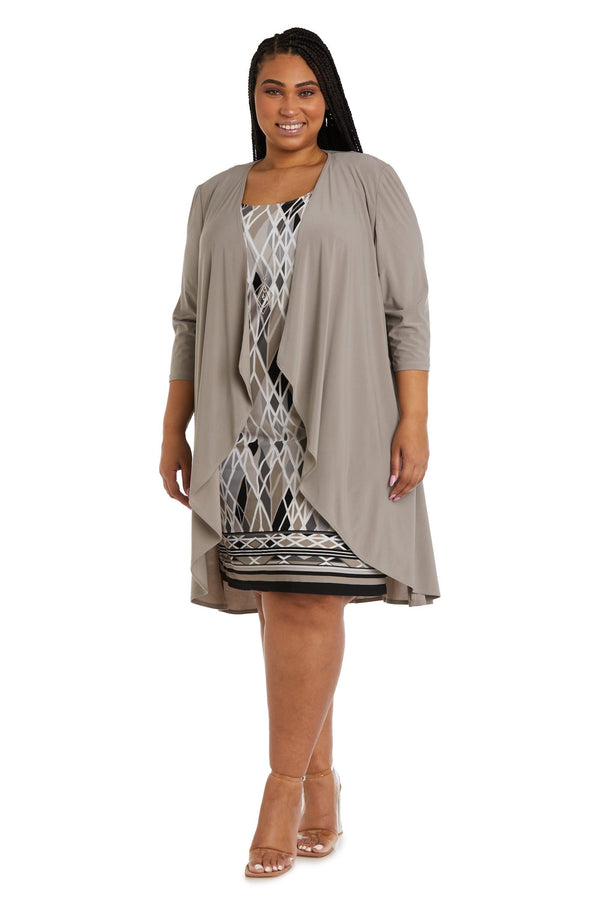 Plus Size Jacket Dress Short Length R&M Richards 7987W