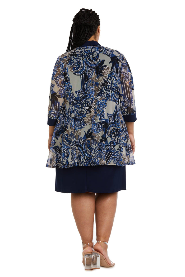 R&M Richards Short Plus Size Jacket Dress 9023W - The Dress Outlet