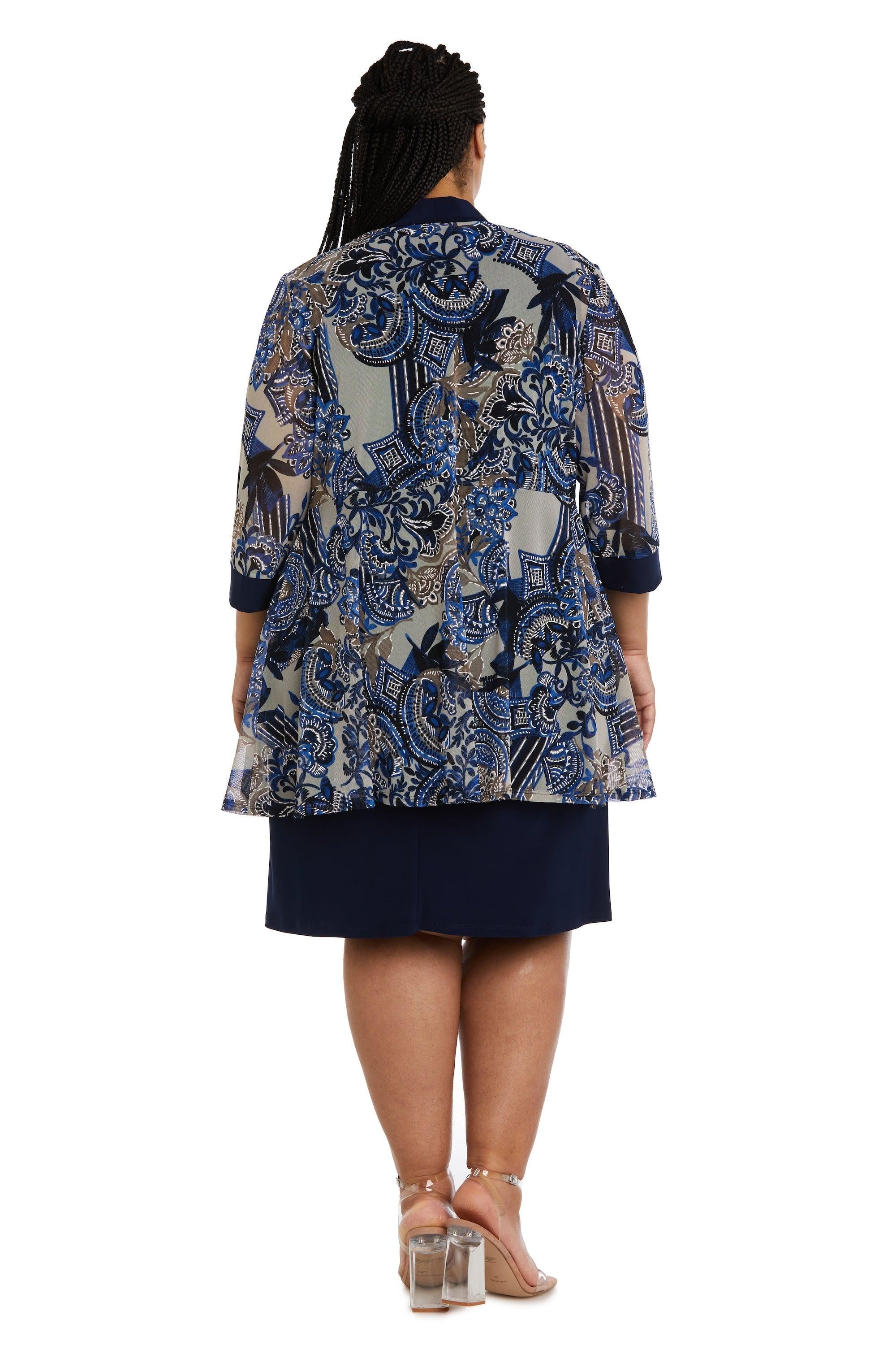 R&M Richards Short Plus Size Jacket Dress 9023W - The Dress Outlet