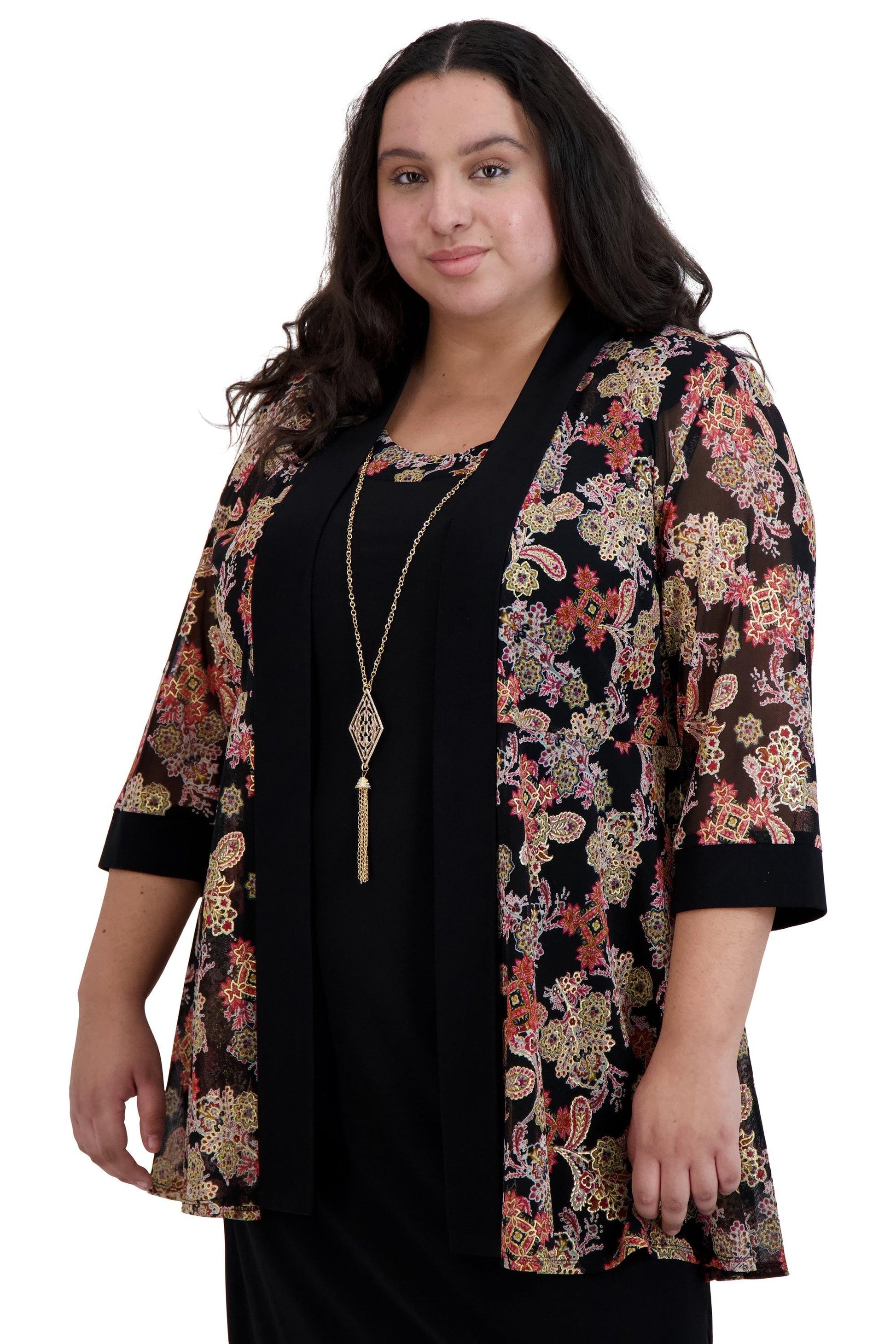 R&M Richards 9043W Short Plus Size Jacket Dress