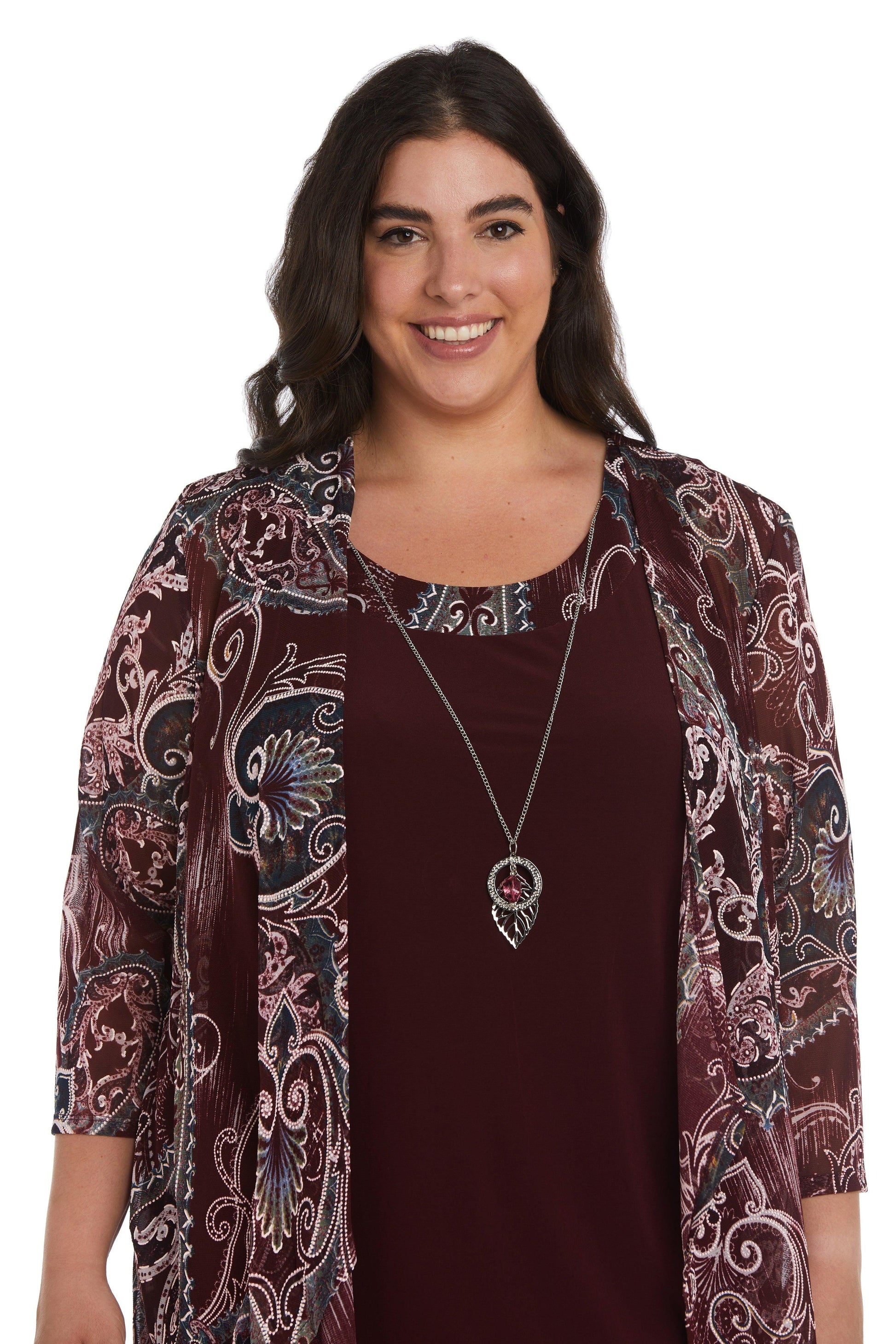 R&M Richards 9187W Short Plus Size Jacket Dress