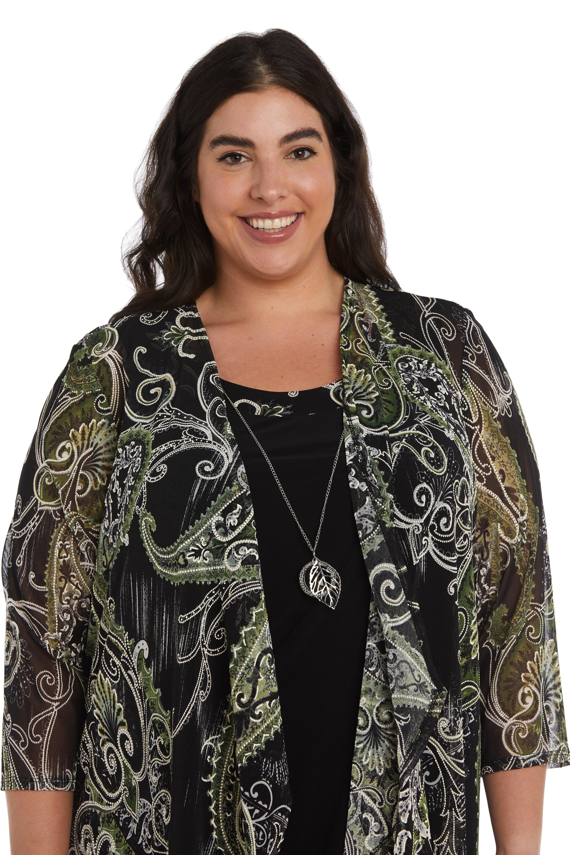 R&M Richards 9187W Short Plus Size Jacket Dress