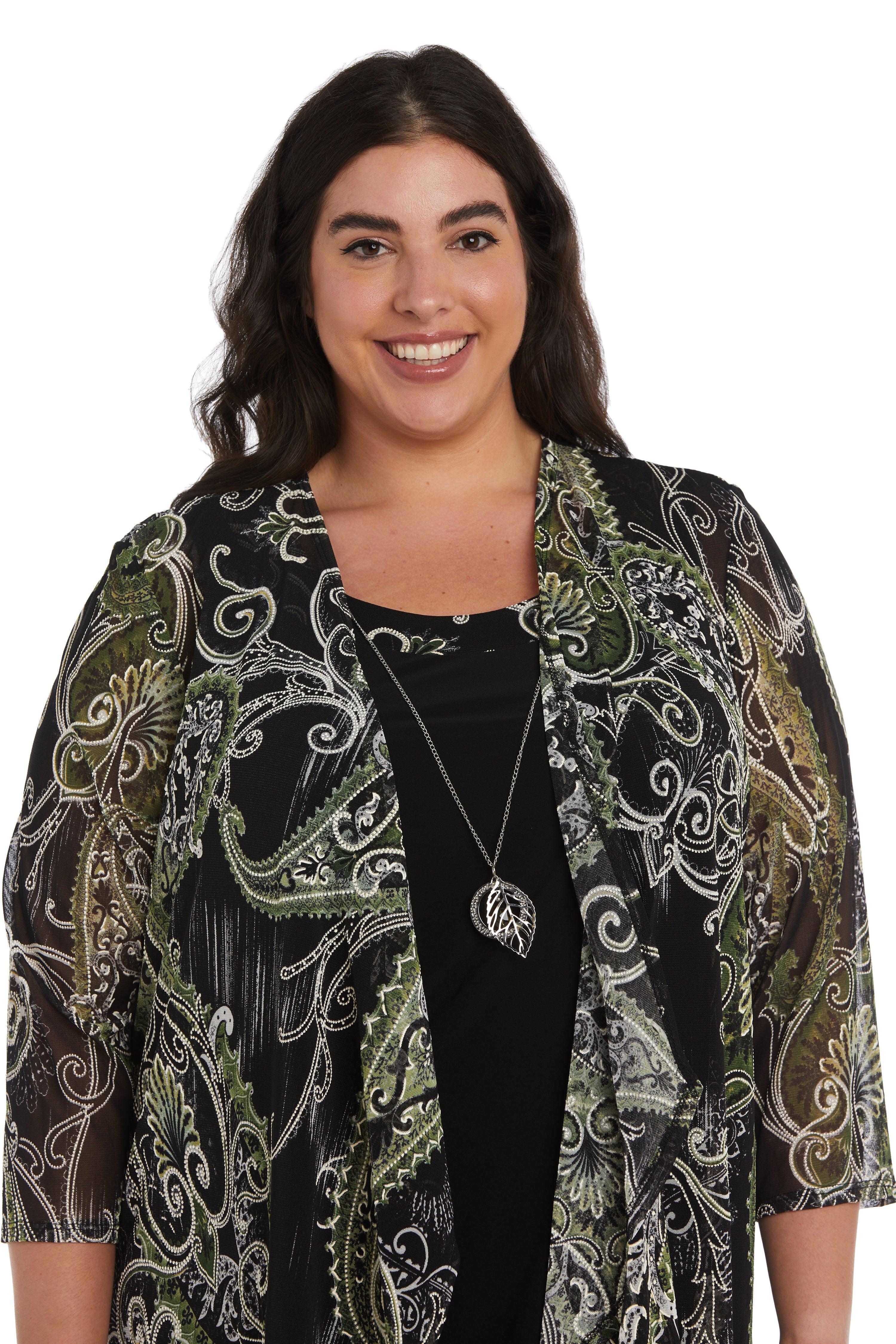 R&M Richards Short Plus Size Jacket Dress 9187W - The Dress Outlet