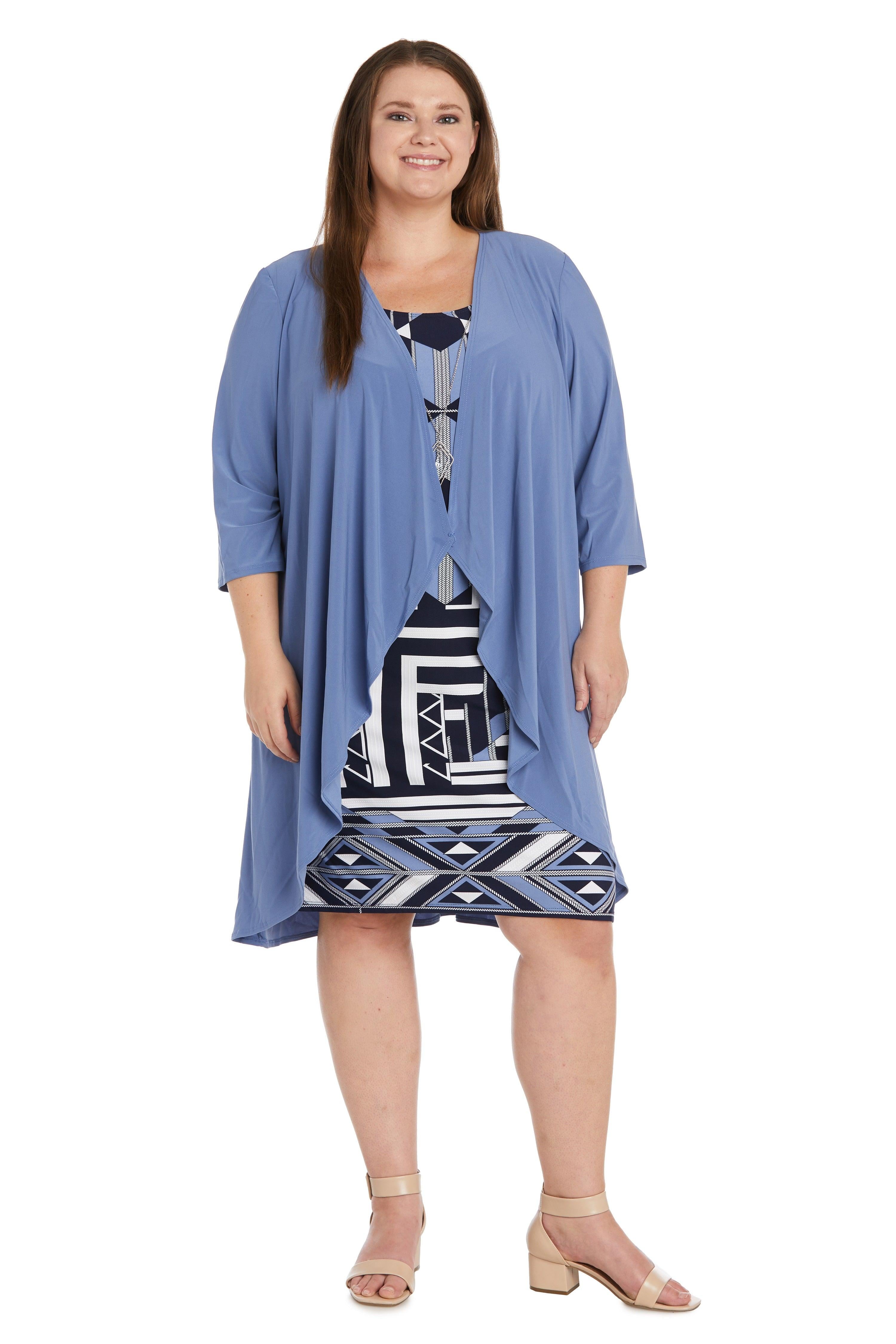R&M Richards Short Plus Size Jacket Dress 9217W - The Dress Outlet