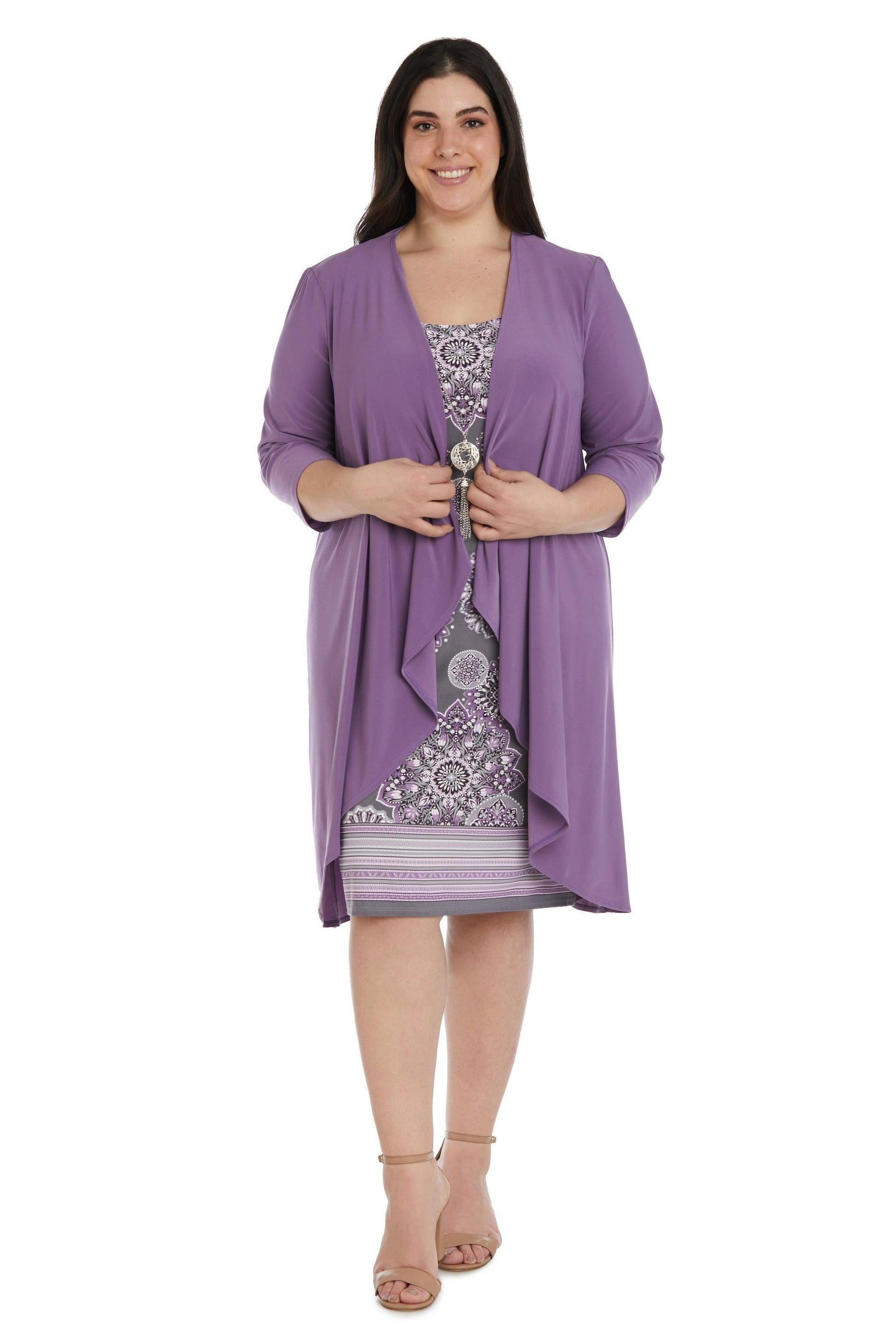 R&M Richards 9257W Short Plus Size Jacket Dress