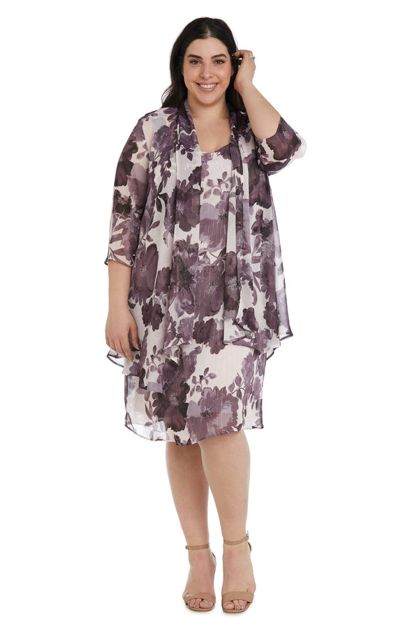Plus Size Jacket Dress Short Length R&M Richards 9388W
