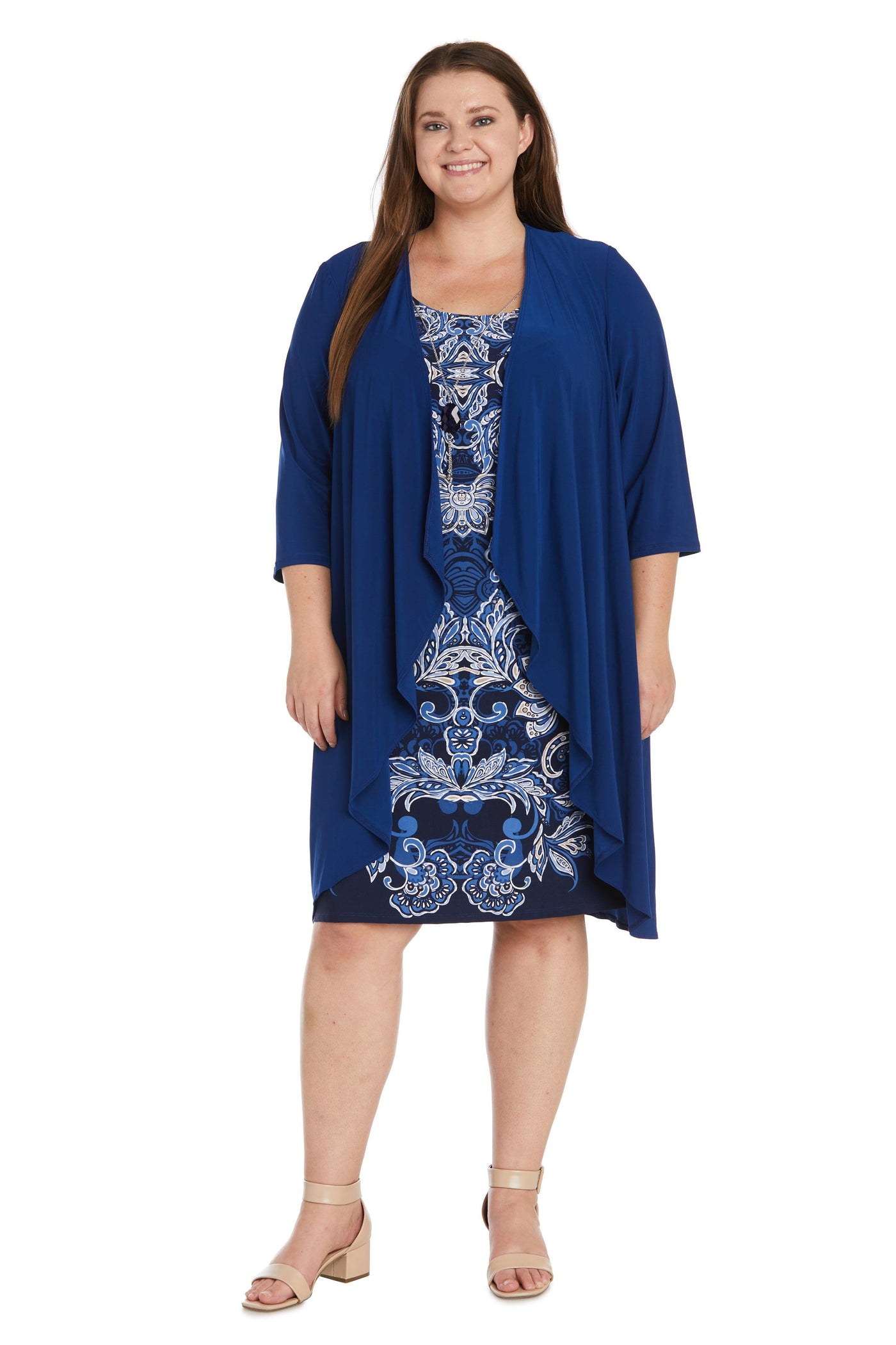 R&M Richards Short Plus Size Jacket Dress 9397W - The Dress Outlet