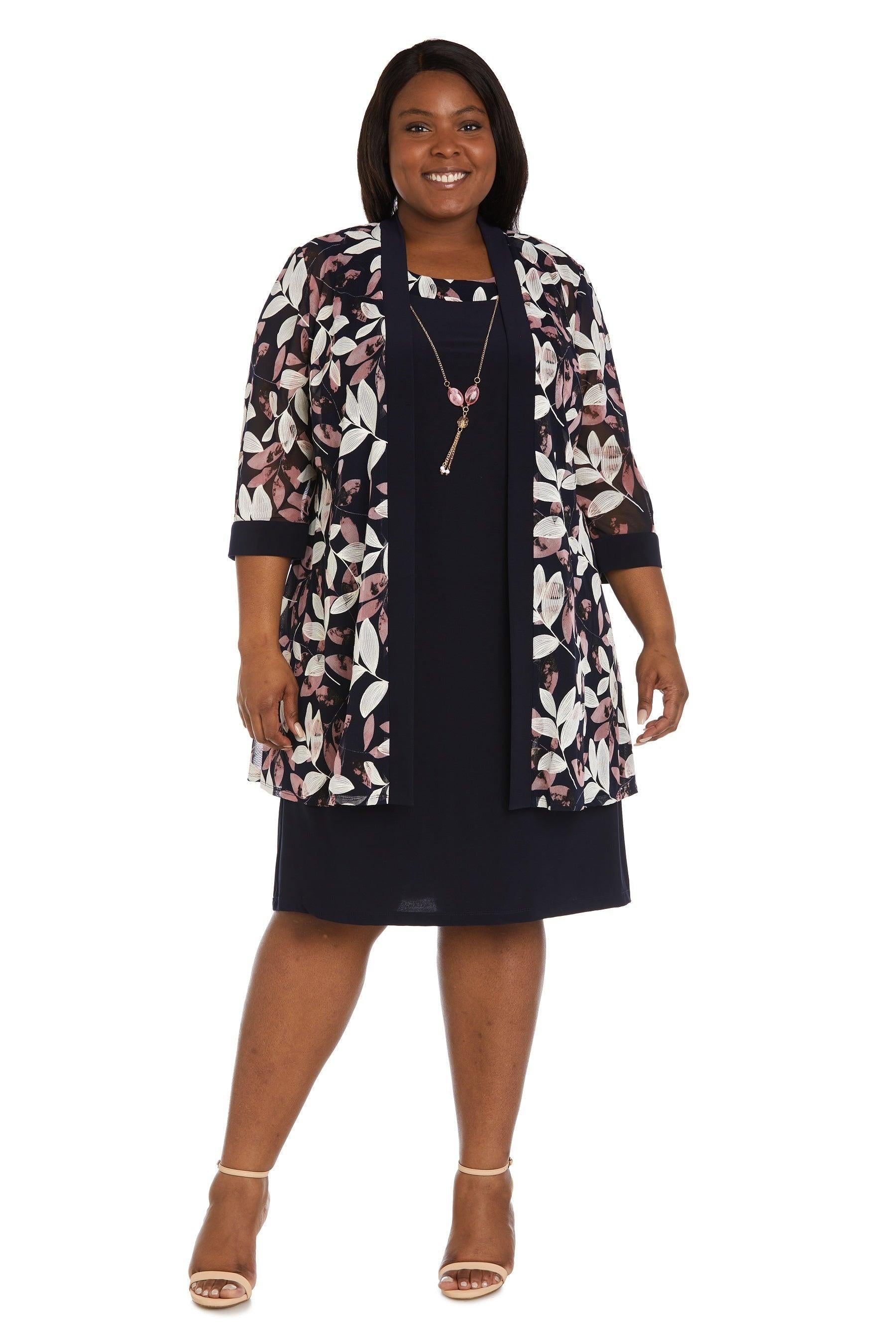 R&M Richards Short Plus Size Jacket Dress 9636W - The Dress Outlet