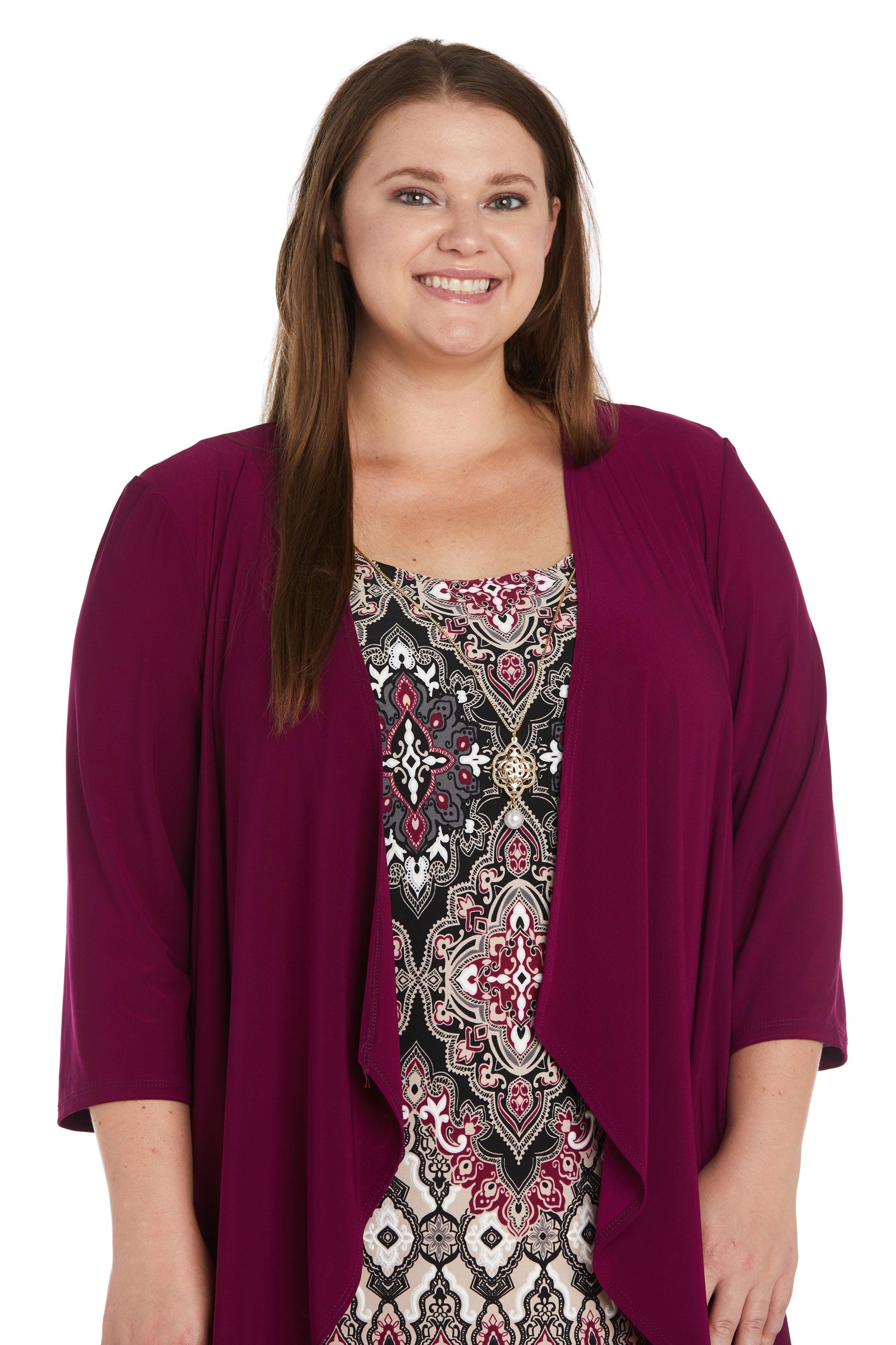 R&M Richards 9667W Short Plus Size Jacket Dress