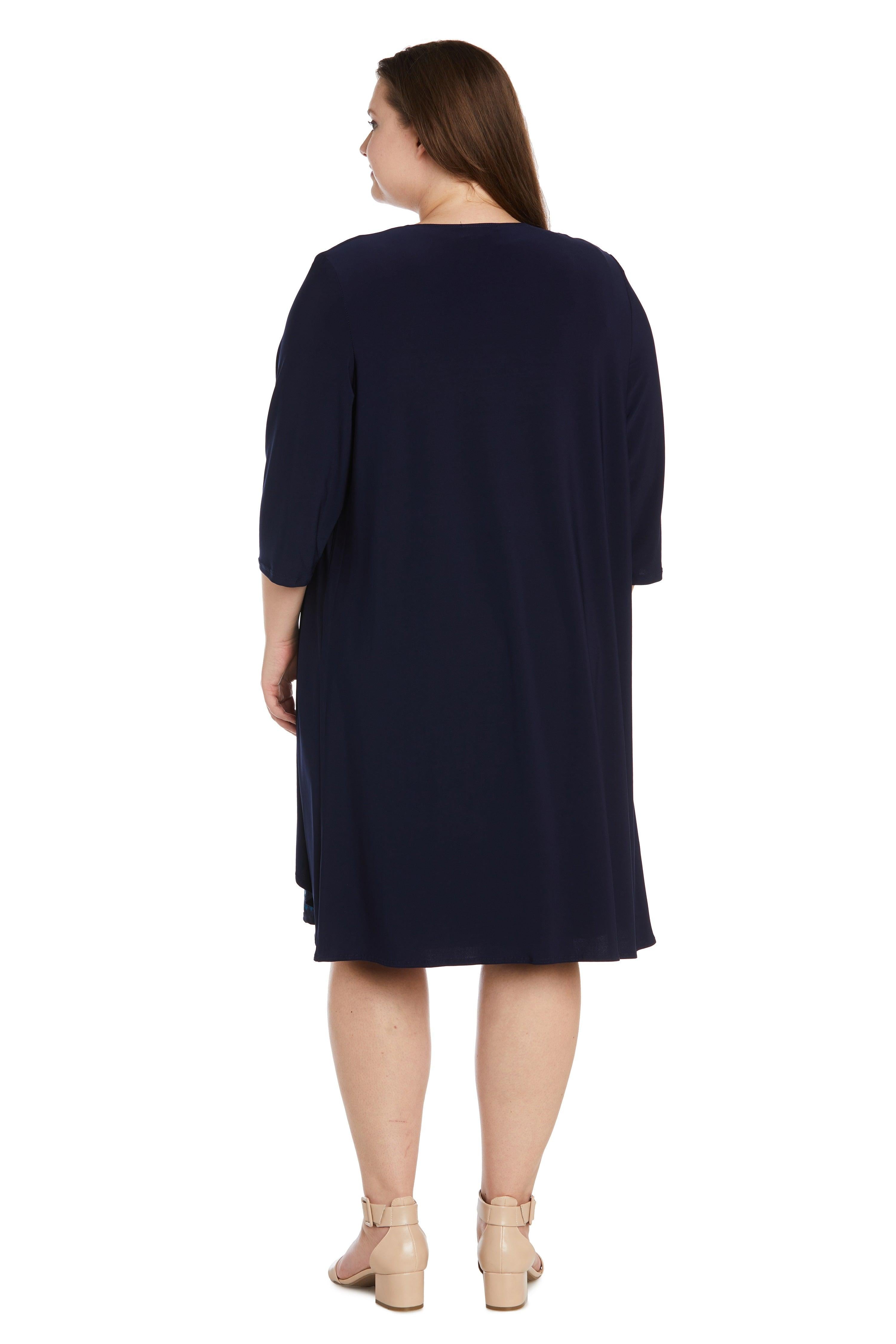 R&M Richards Short Plus Size Jacket Dress 9667W - The Dress Outlet