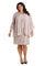 R&M Richards Short Plus Size Mother of the Bride Dress 2421W - The Dress Outlet