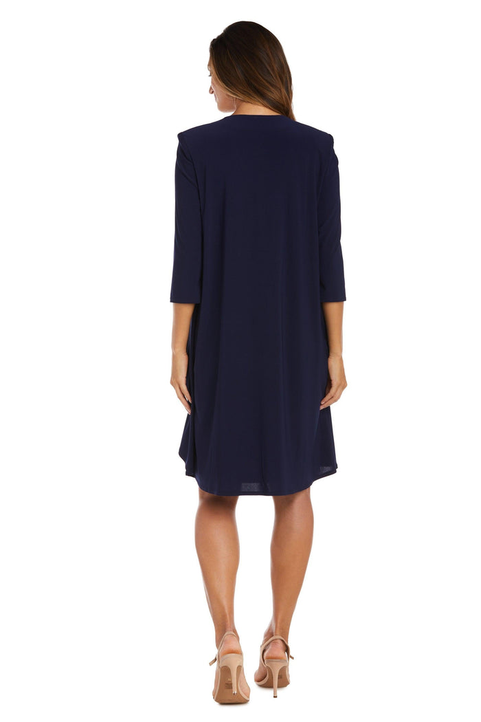 R&M Richards Short Print Jacket Cocktail Dress 9297 - The Dress Outlet