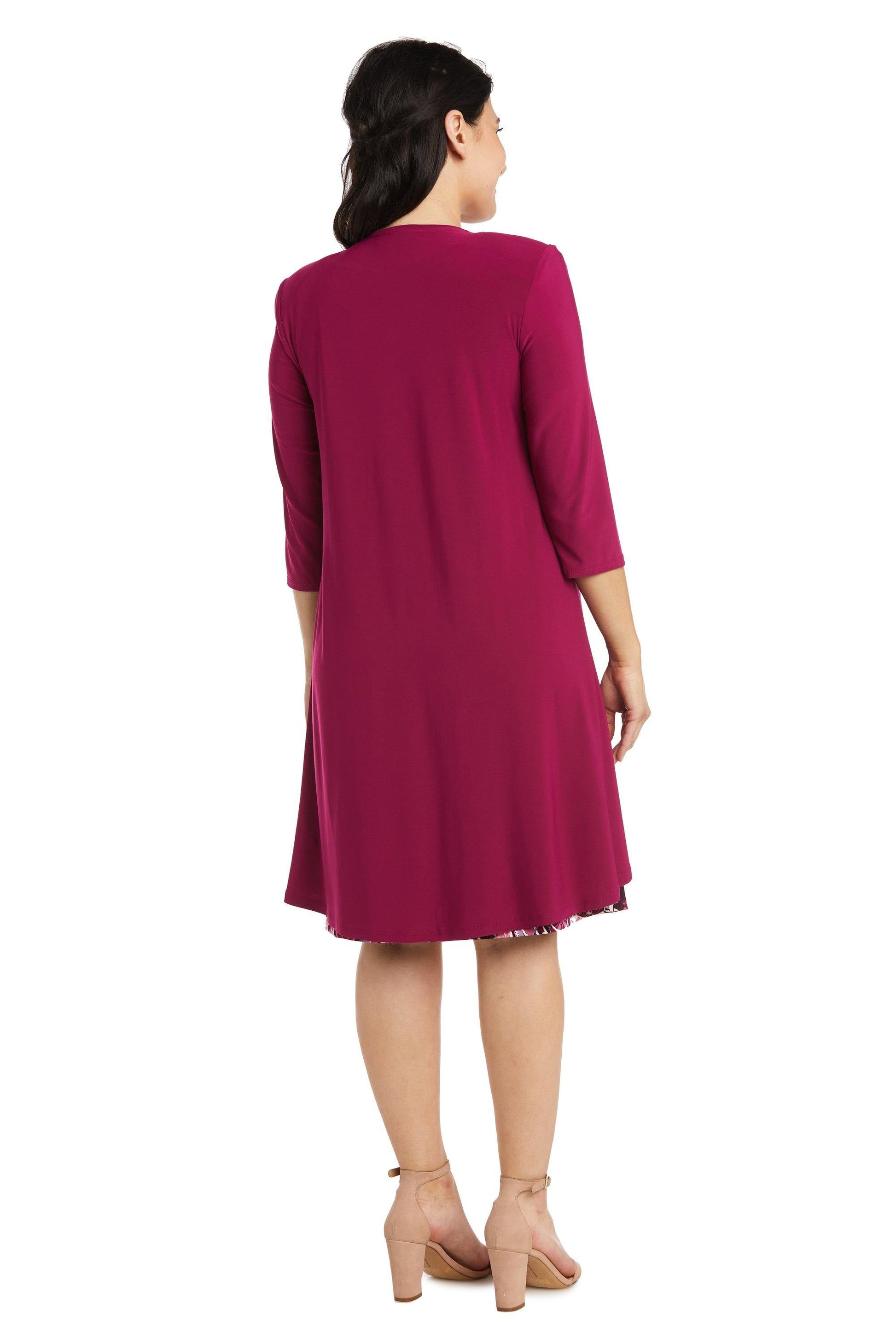 R&M Richards 7907P Short Print Jacket Petite Dress
