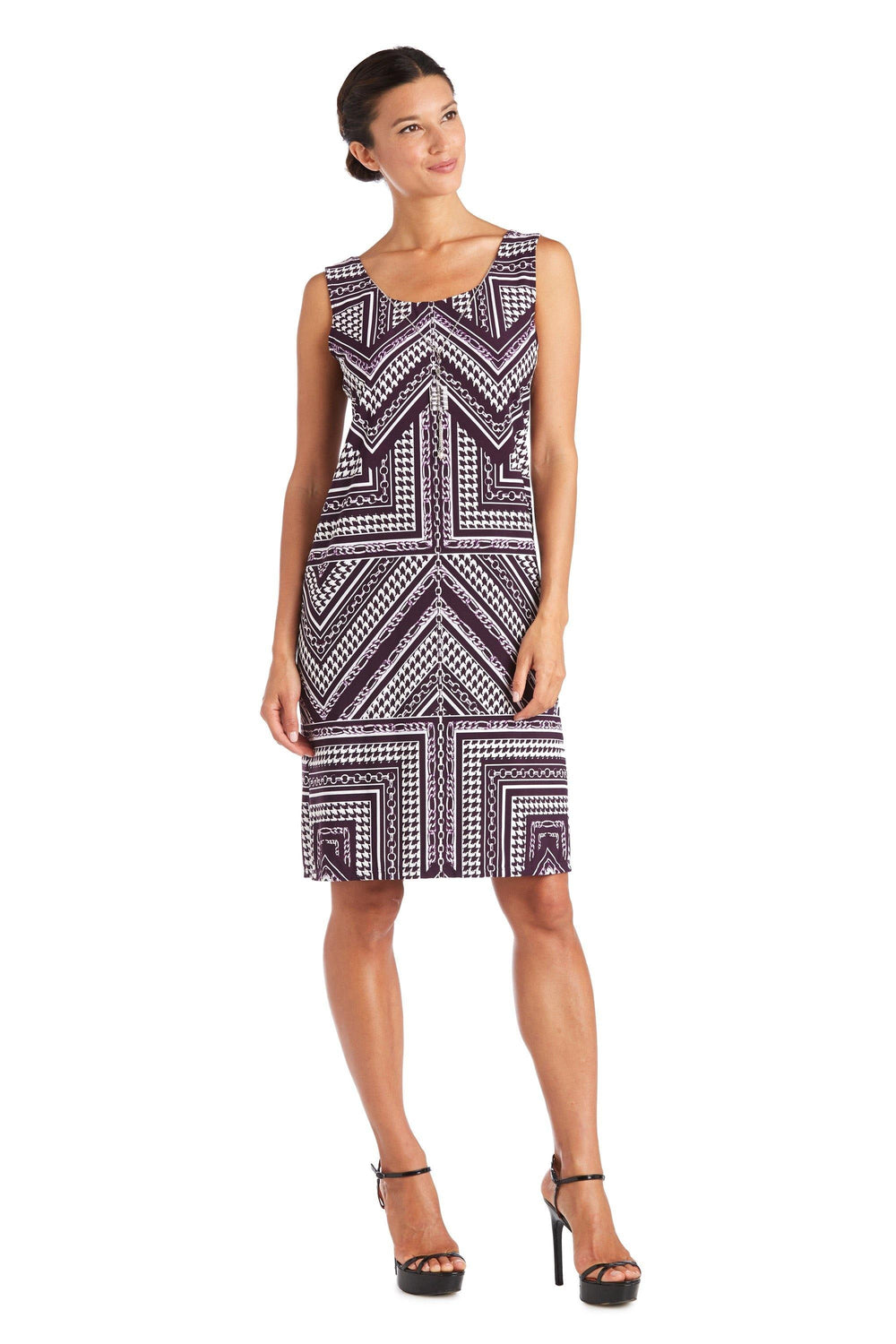 R&M Richards Short Print Petite Jacket Dress 7587P - The Dress Outlet