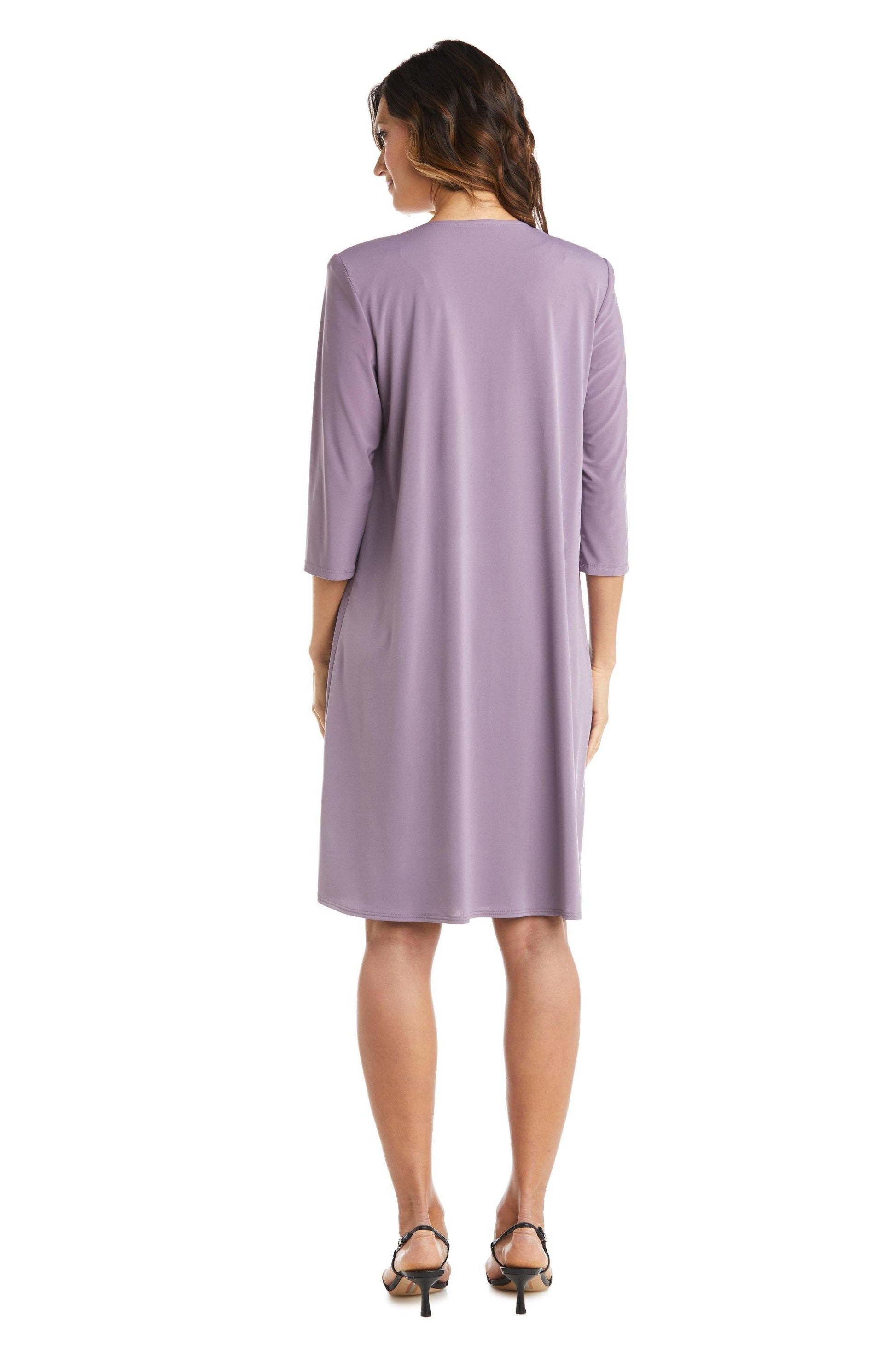 R&M Richards 7897 Short Puff Print Jacket Dress