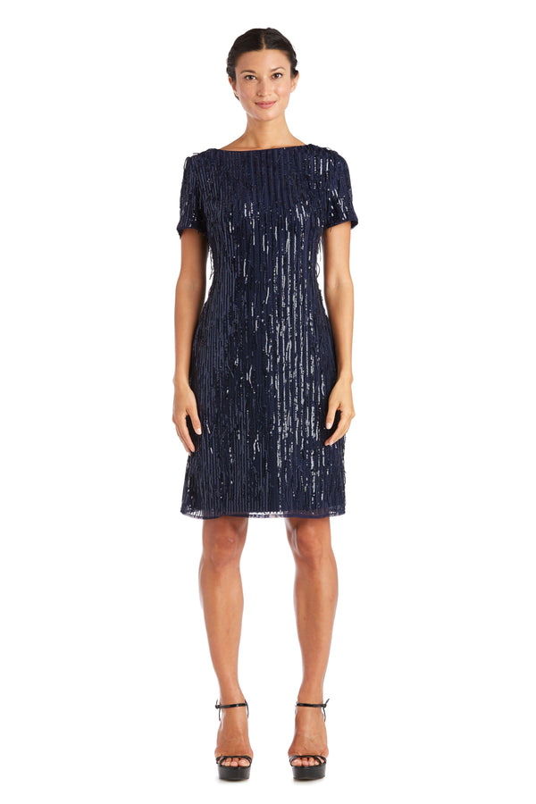 Short Sequins Dress Petite R&M Richards 7071P