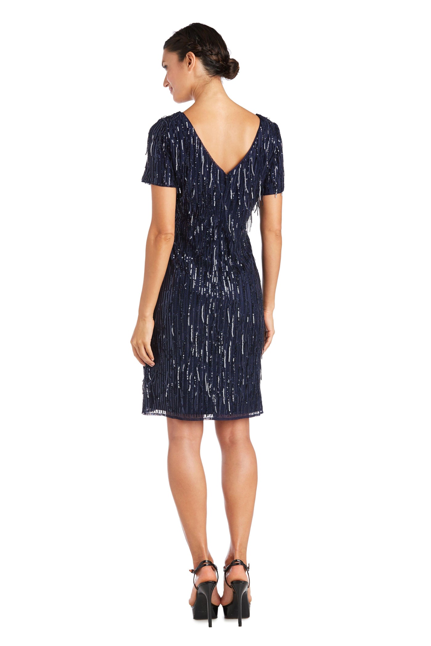 R&M Richards Short Sequins Petite Dress 7071P - The Dress Outlet