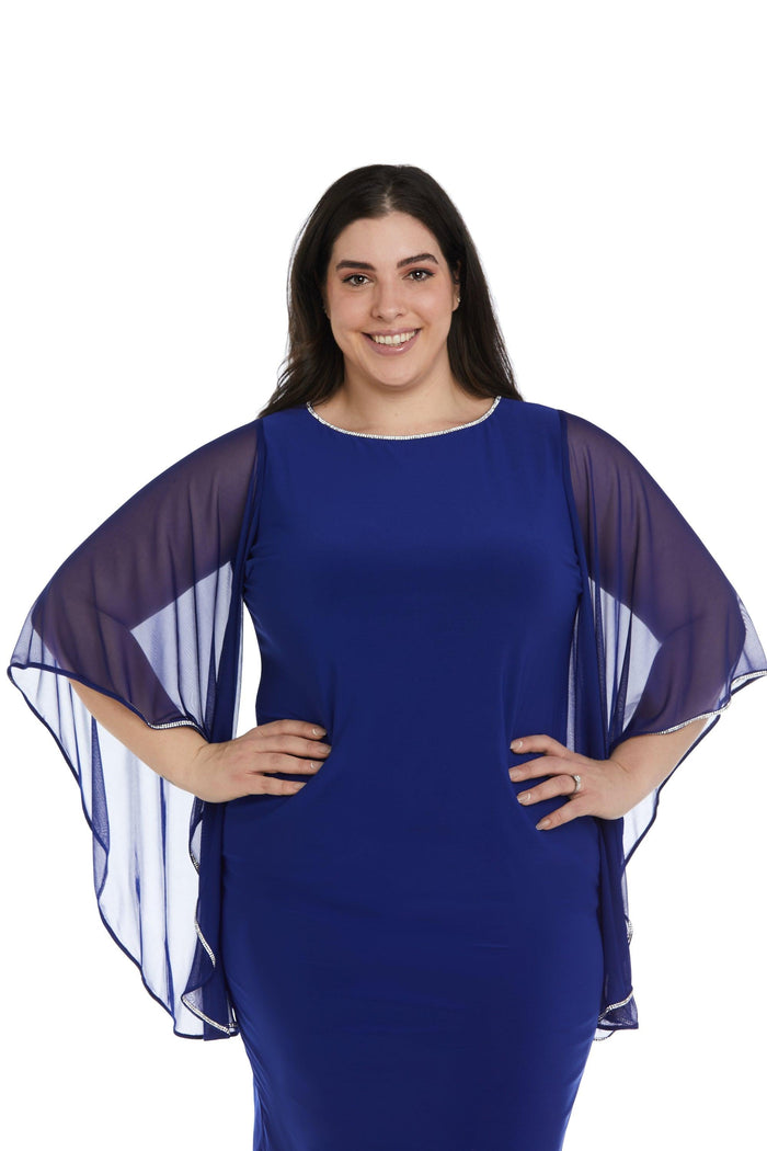 R&M Richards Short Sleeve Plus Size Dress 2678W - The Dress Outlet