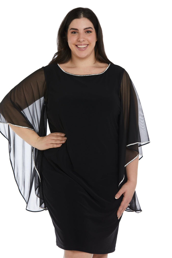 R&M Richards Short Sleeve Plus Size Dress 2678W - The Dress Outlet