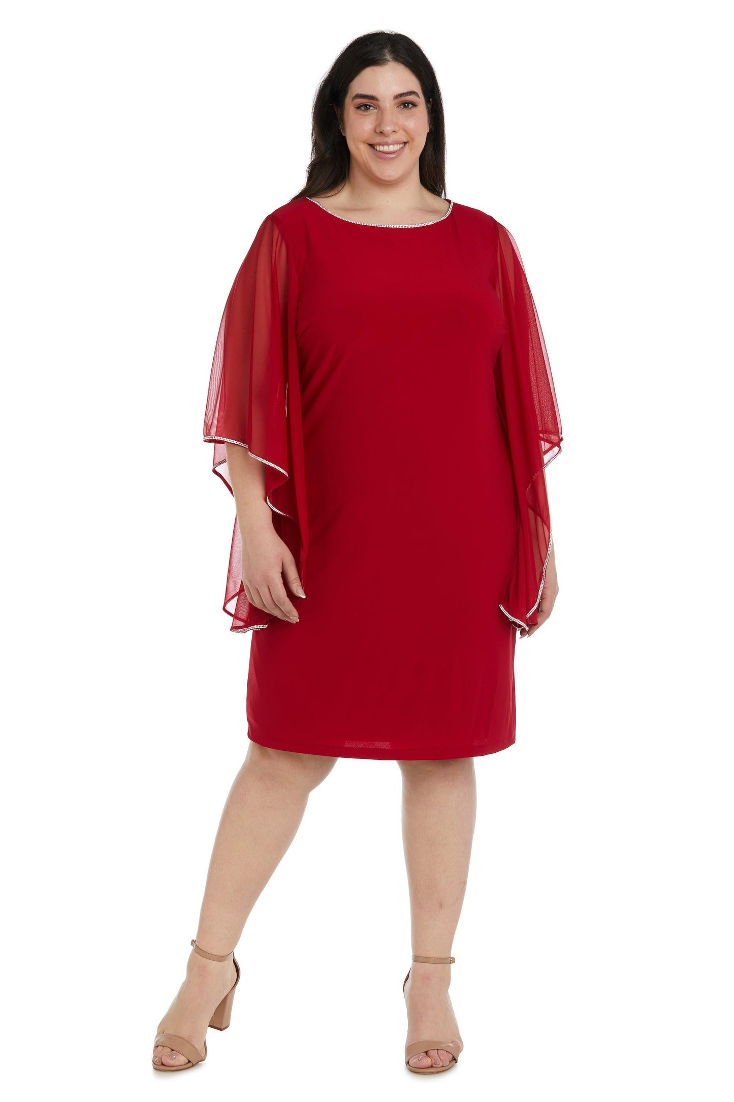 R&M Richards Short Sleeve Plus Size Dress 2678W - The Dress Outlet