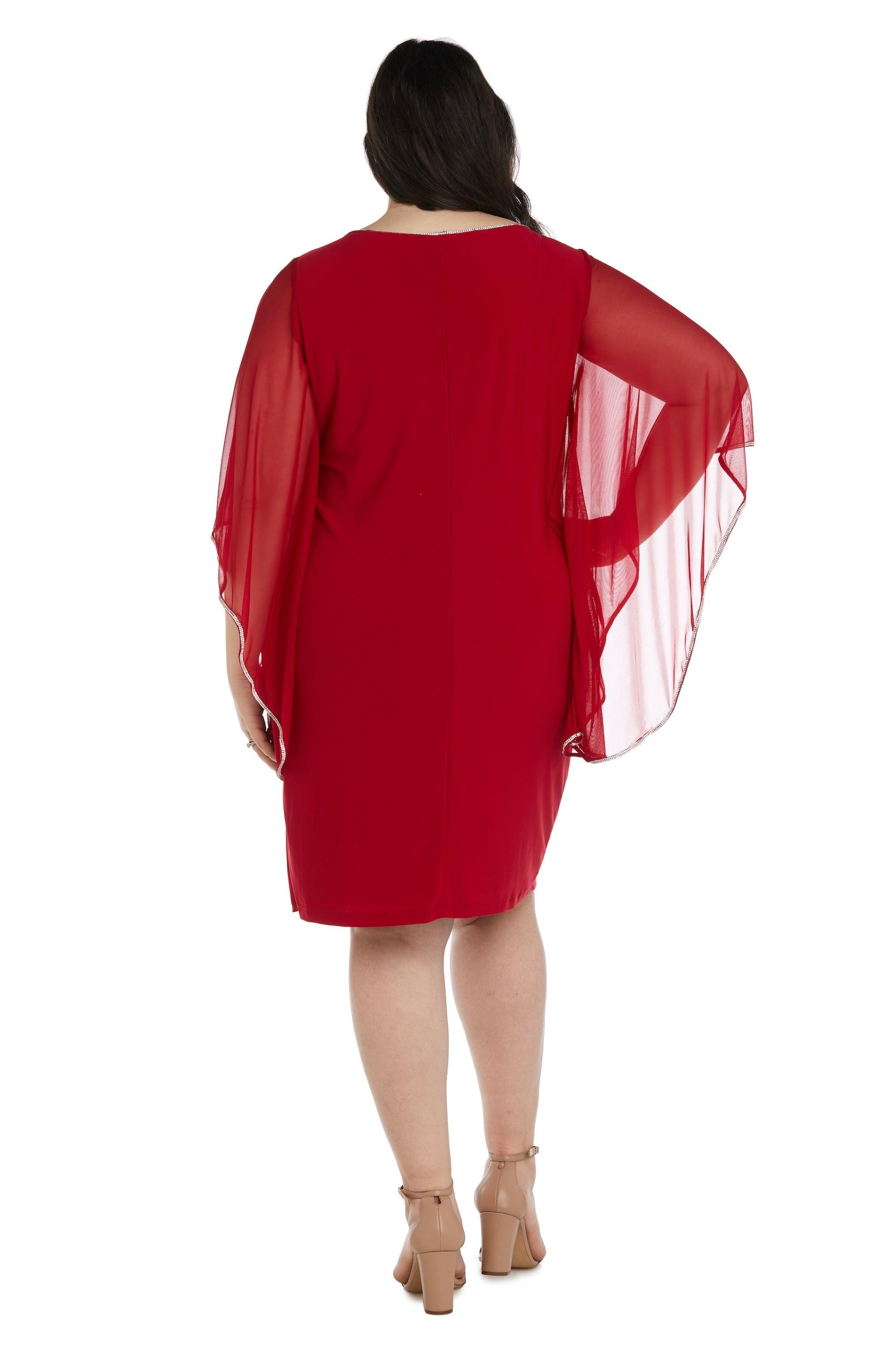 R&M Richards Short Sleeve Plus Size Dress 2678W - The Dress Outlet