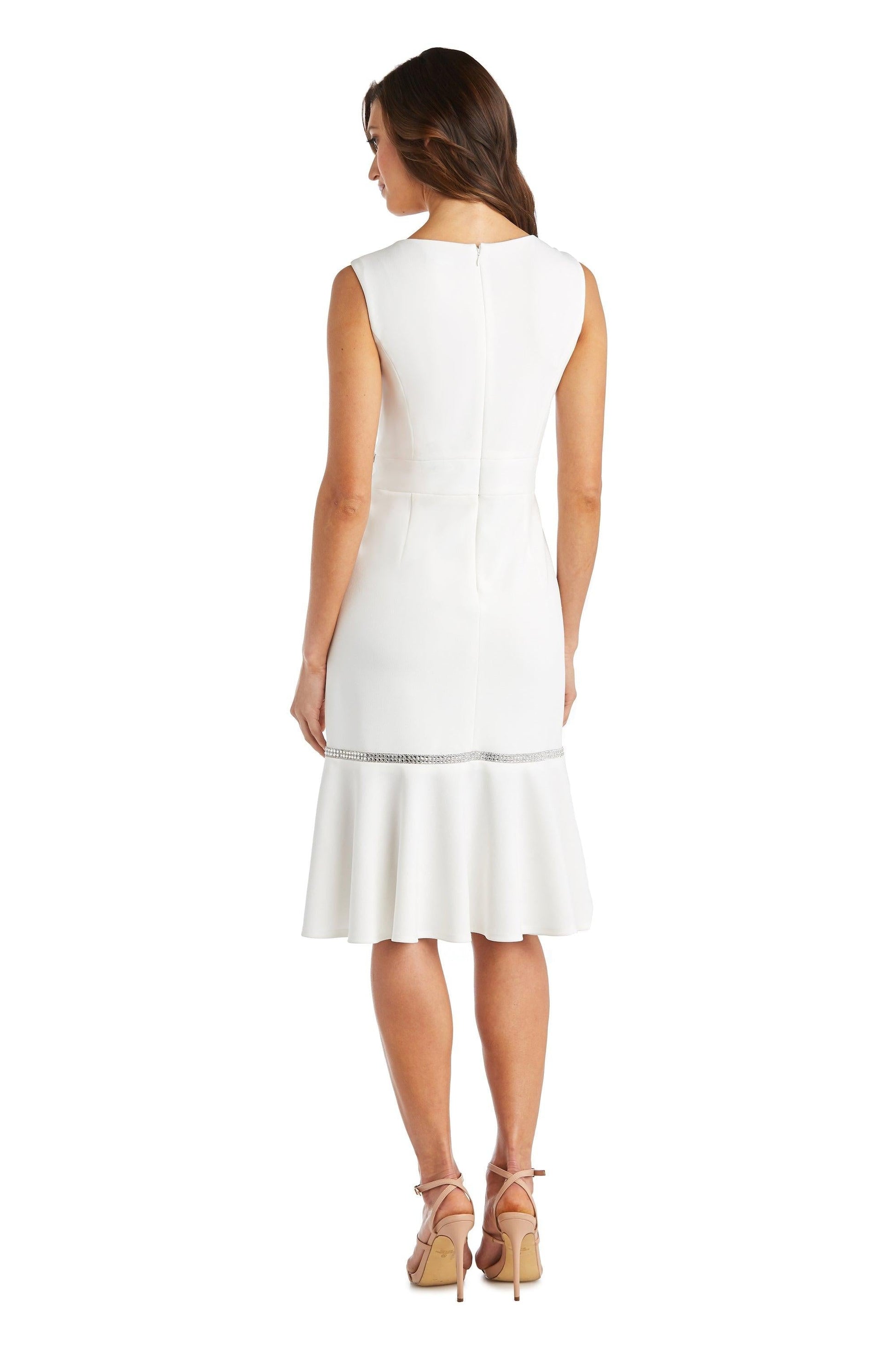 R&M Richards 7219 Short Sleeveless Flounce Dress