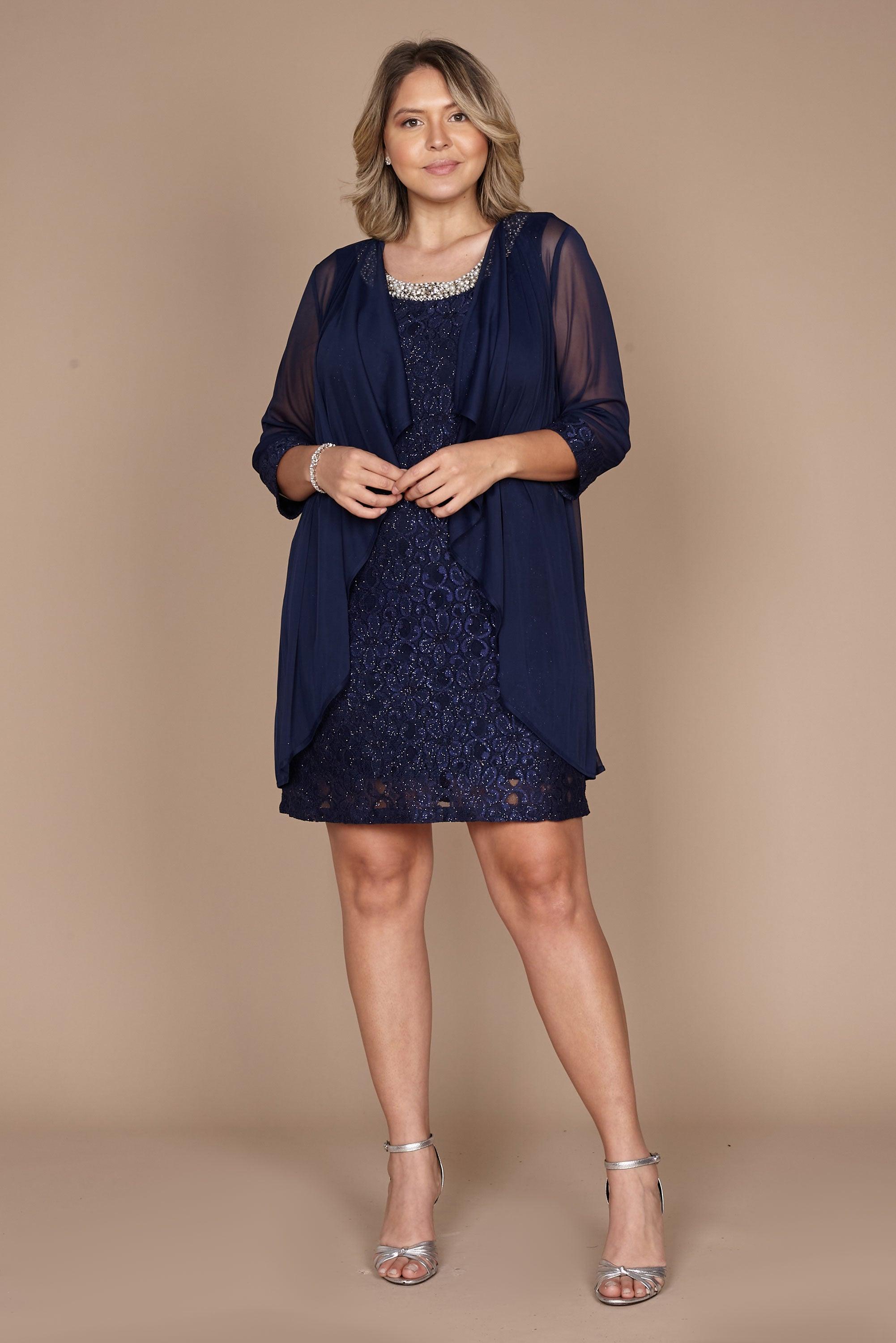 R&M Richards Short Sleeveless Petite Dress 2208P - The Dress Outlet