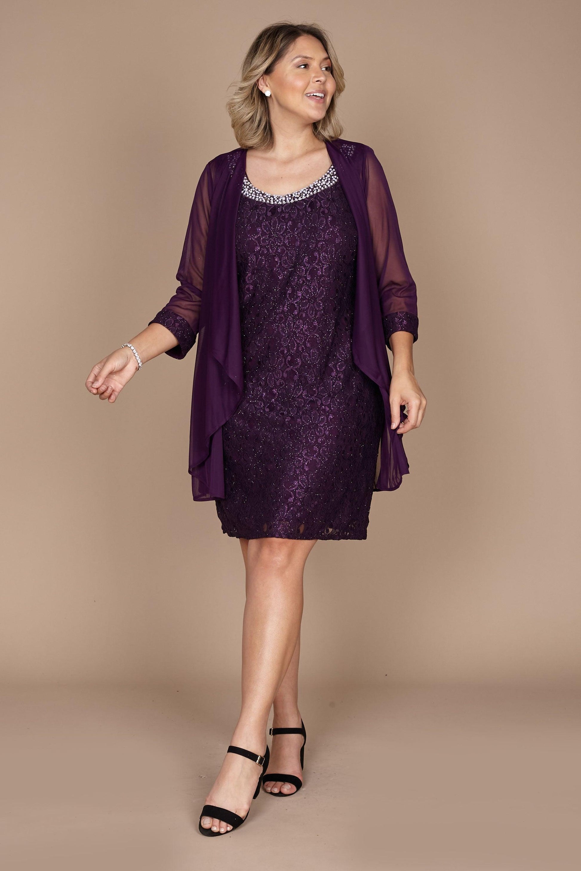 R&M Richards Short Sleeveless Petite Dress 2208P - The Dress Outlet