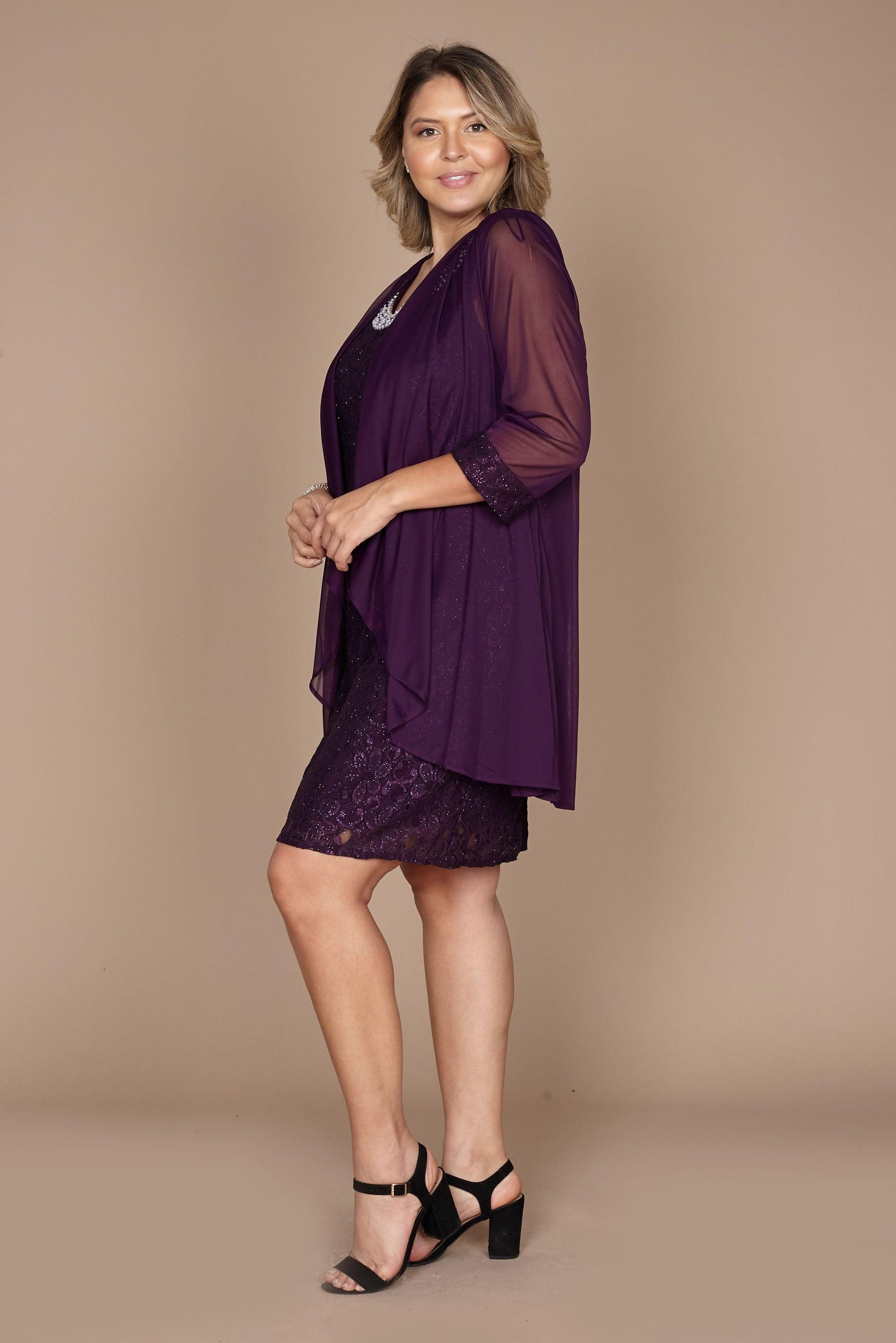R&M Richards Short Sleeveless Petite Dress 2208P - The Dress Outlet