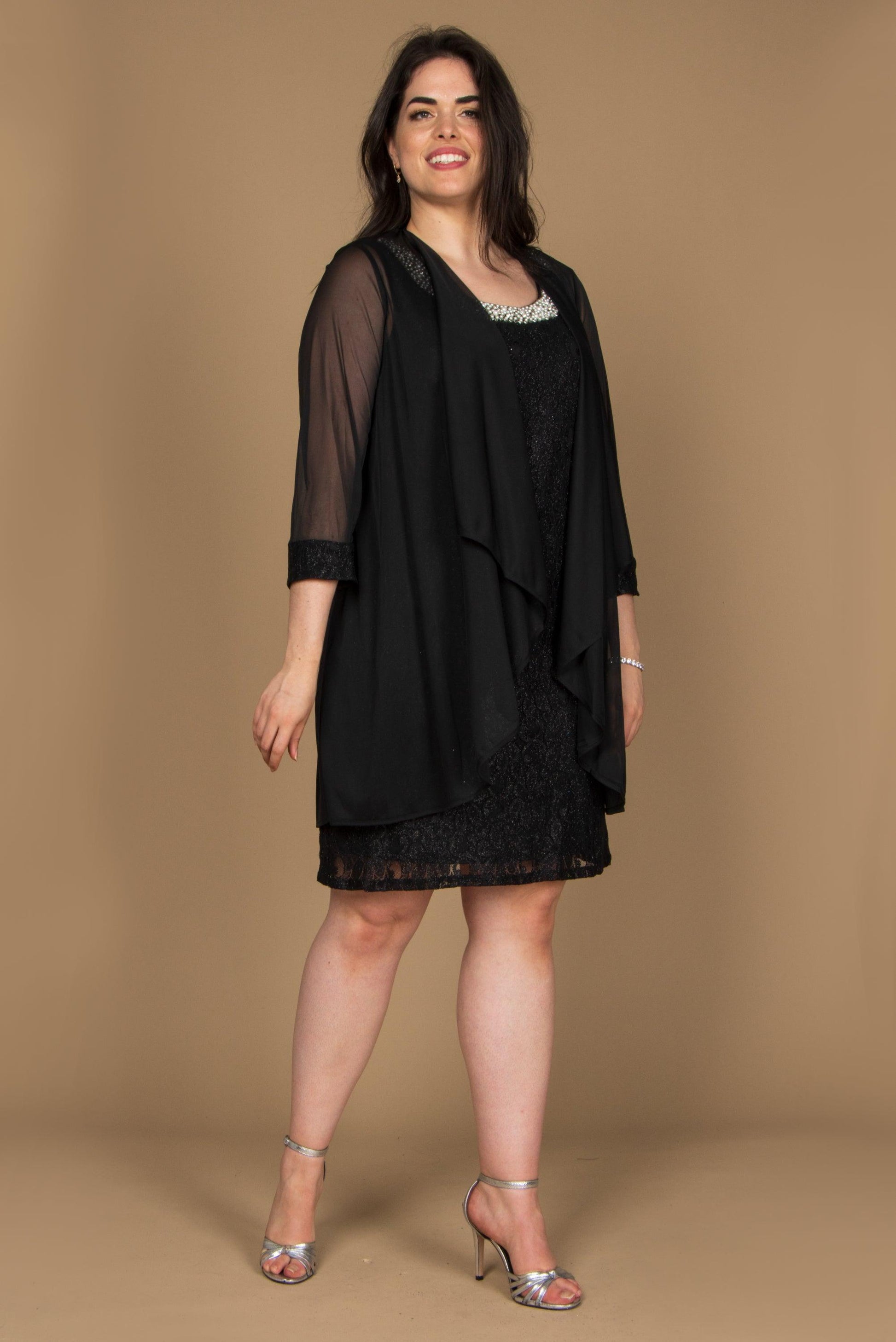R&M Richards Short Sleeveless Petite Dress 2208P - The Dress Outlet