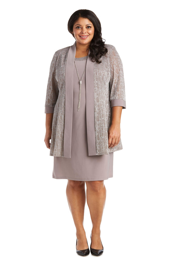 Short Two Piece Dress Jacket Style R&M Richards 5823W