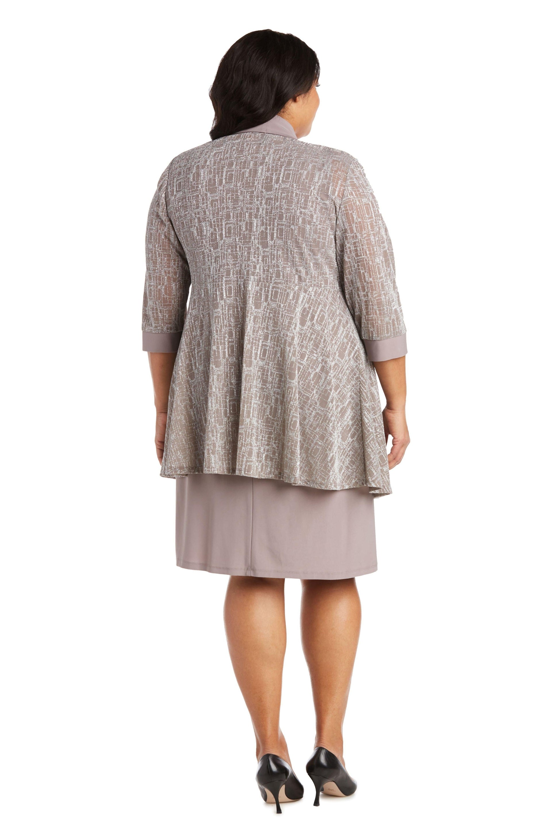 Mother of the Bride Dresses Short Two Piece Jacket Dress Champagne