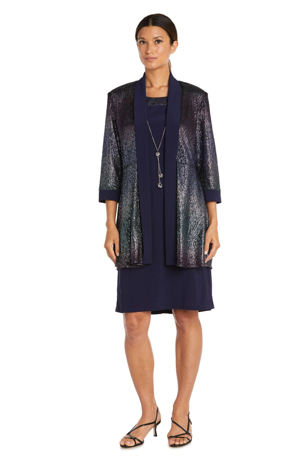 Short Two Piece Dress Jacket R&M Richards 9068