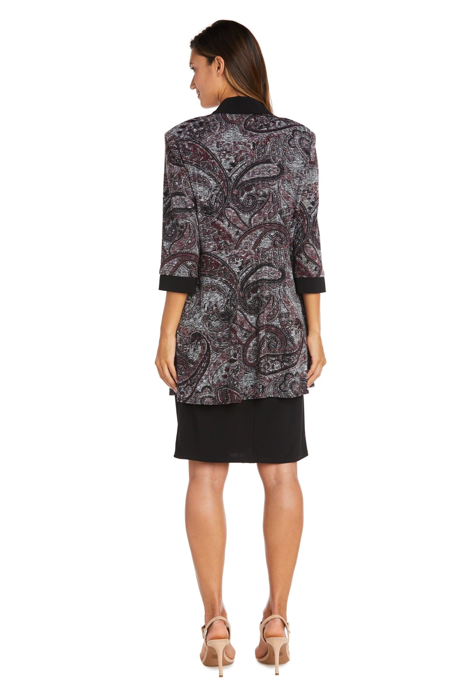 R&M Richards 9213 Short Two Piece Jacket Print Dress