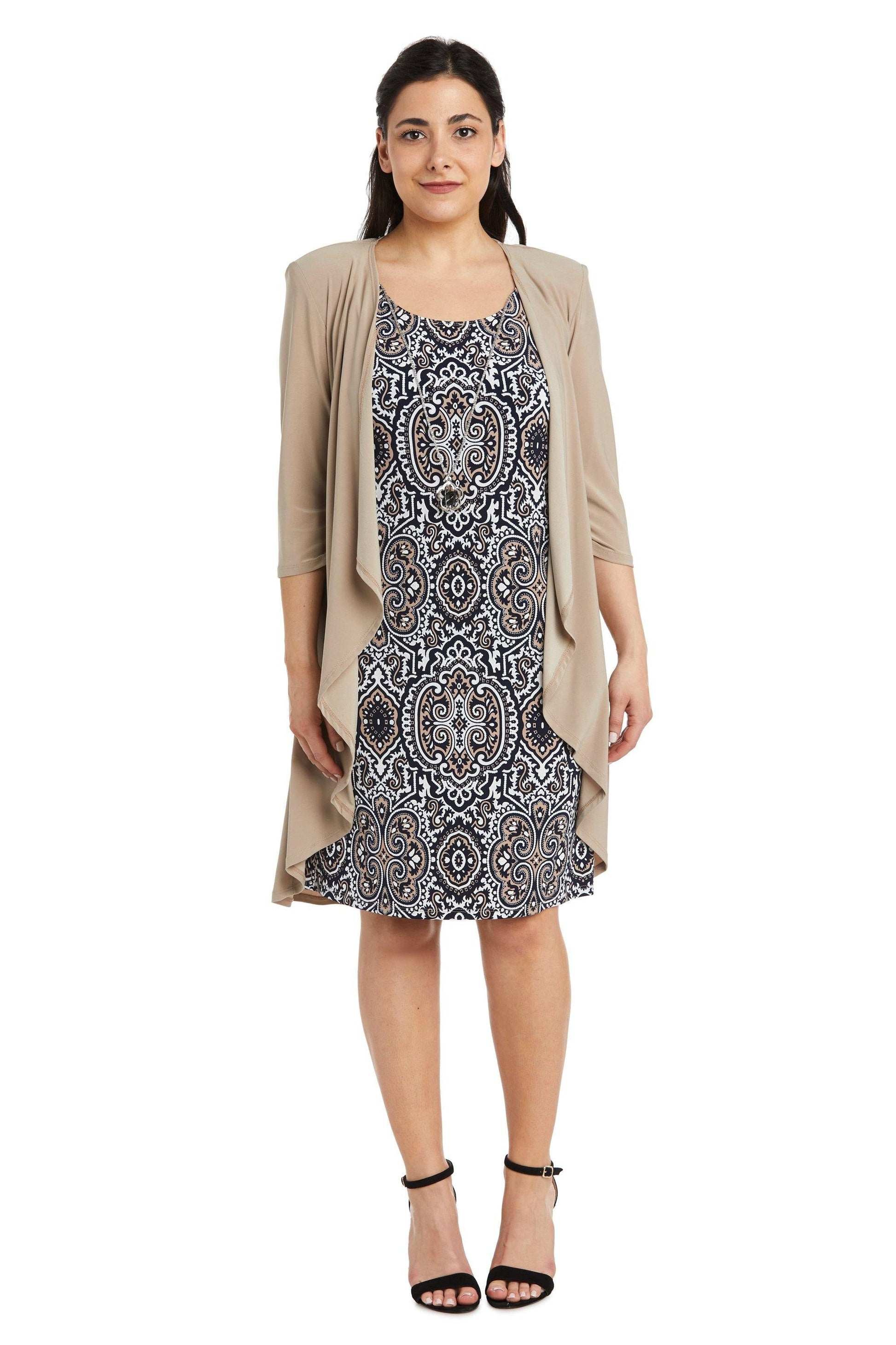 R&M Richards 7877P Short Two Piece Petite Dress