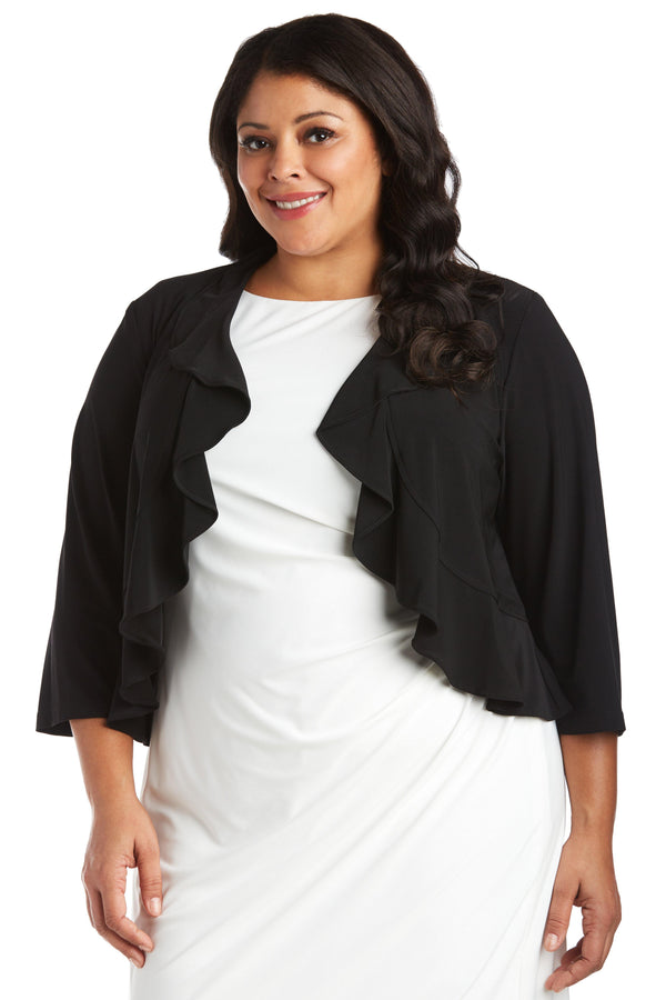Plus Size Ruffle Jacket Shrug R&M Richards 342780