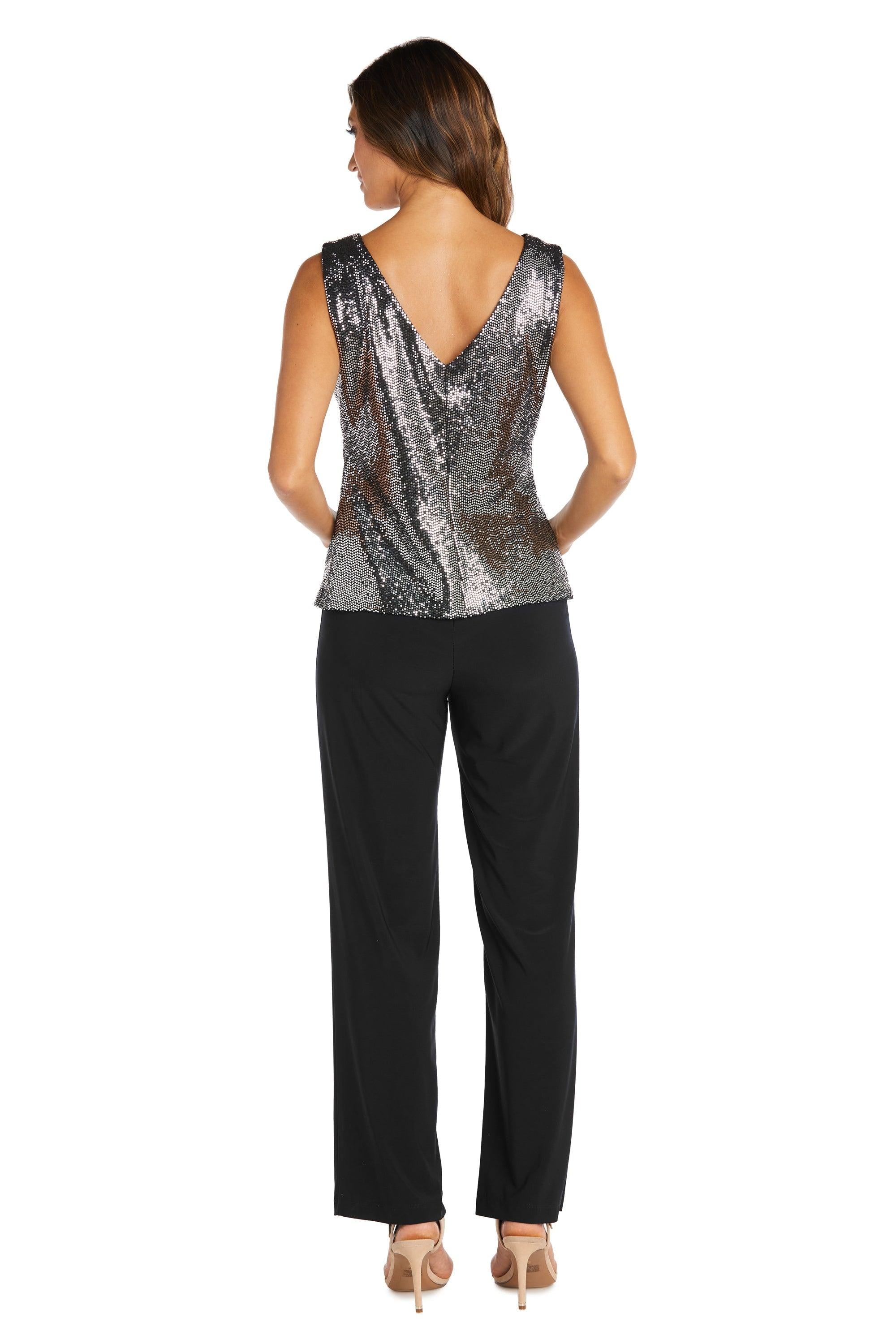Gunmetal R&M Richards 9220 Sleeveless Metallic Top Formal for $48.99 ...