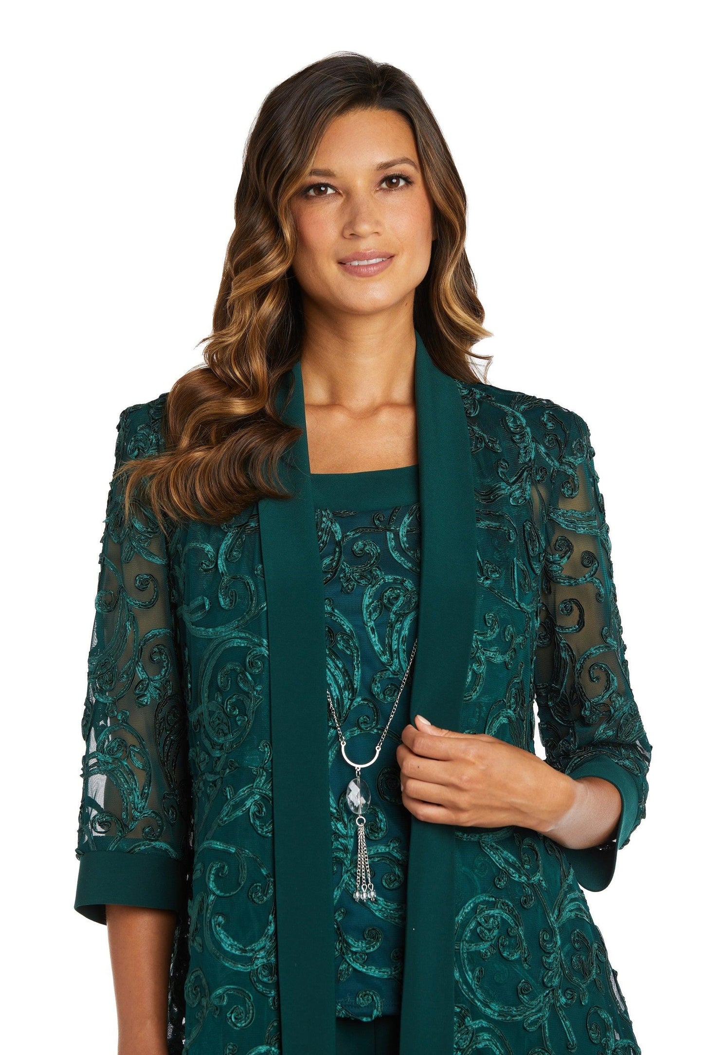 R&M Richards Two Piece Formal Jacket Pant Suit 5012 - The Dress Outlet