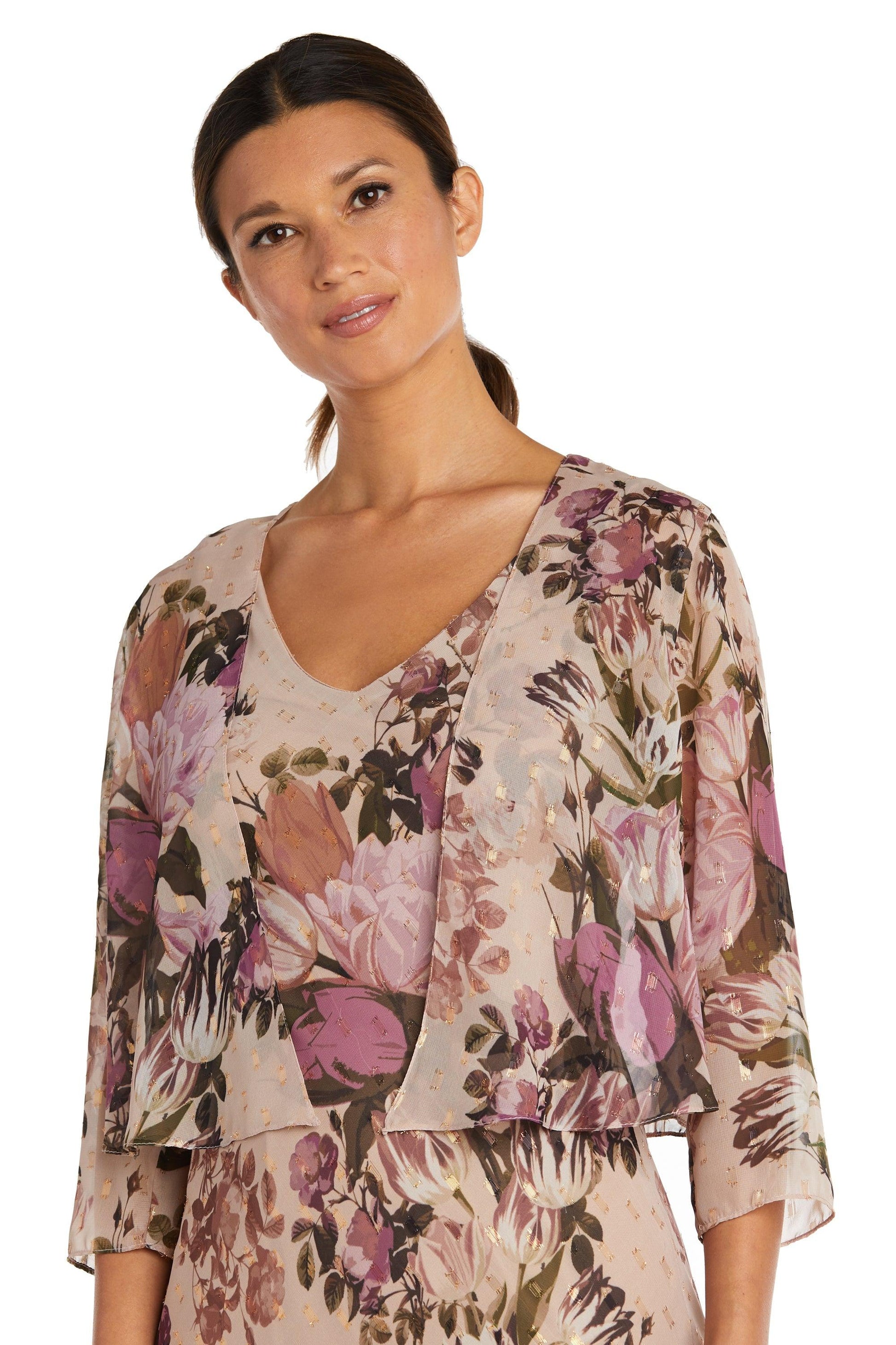 R&M Richards 7633 Two Piece High Low Jacket Dress