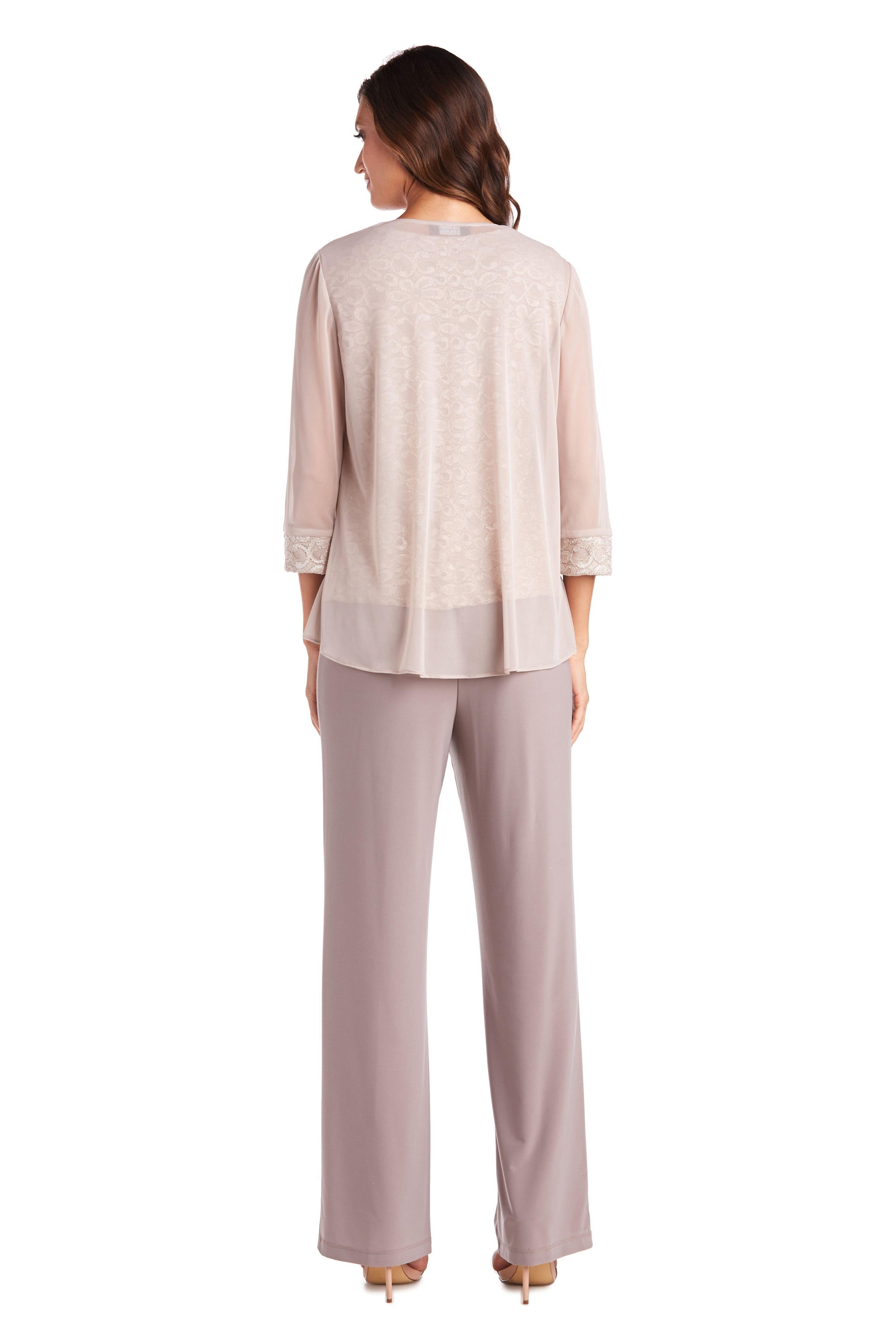 R&M Richards Two Piece Set Beaded Top 5988 - The Dress Outlet