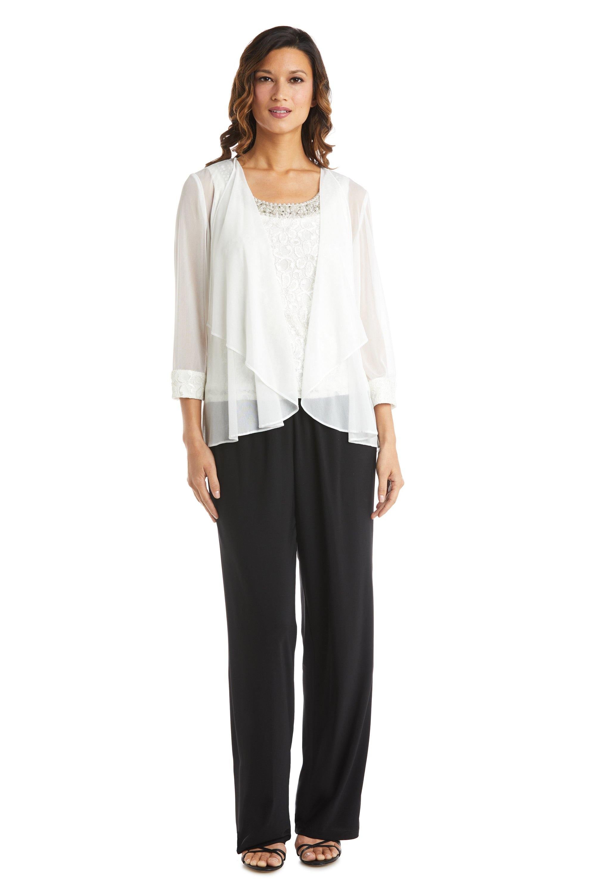 R&M Richards Two Piece Set Beaded Top 5988 - The Dress Outlet