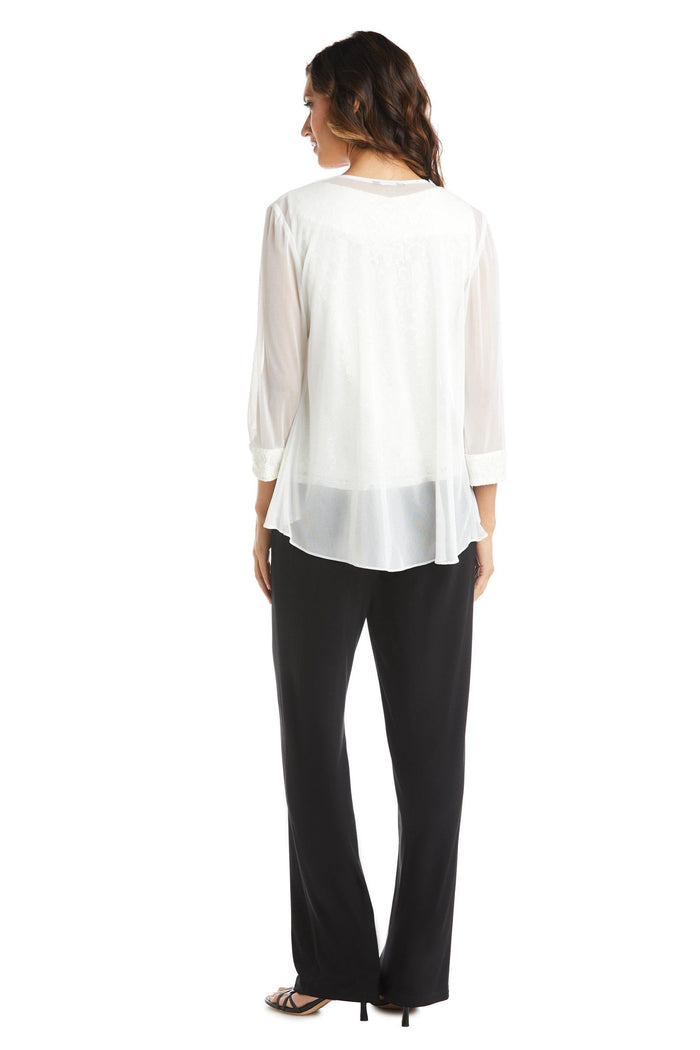 R&M Richards Two Piece Set Beaded Top 5988 - The Dress Outlet